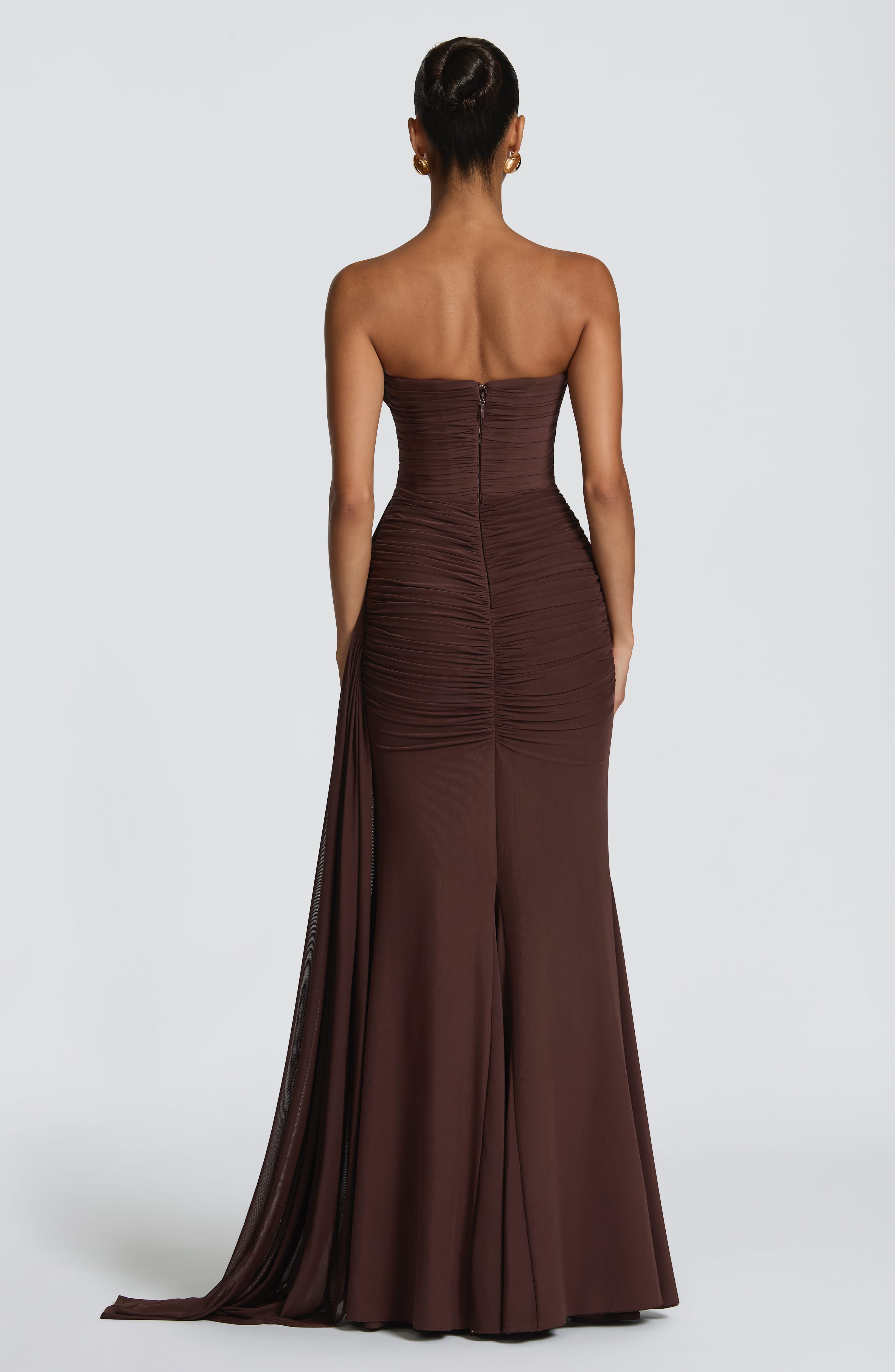 minilena Ashika Maxi Dress Plum Brown