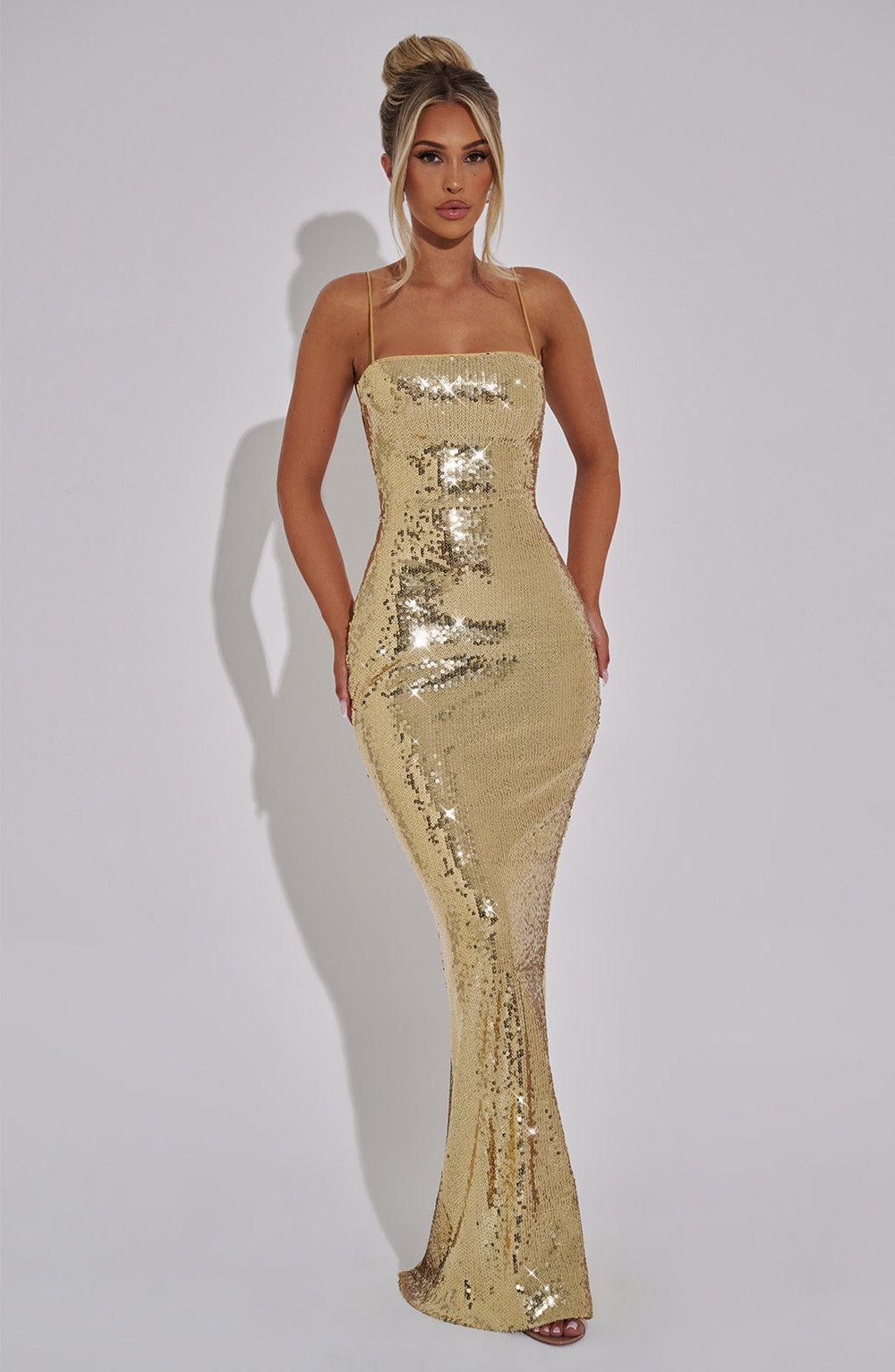 minilena Atari Maxi Dress Gold