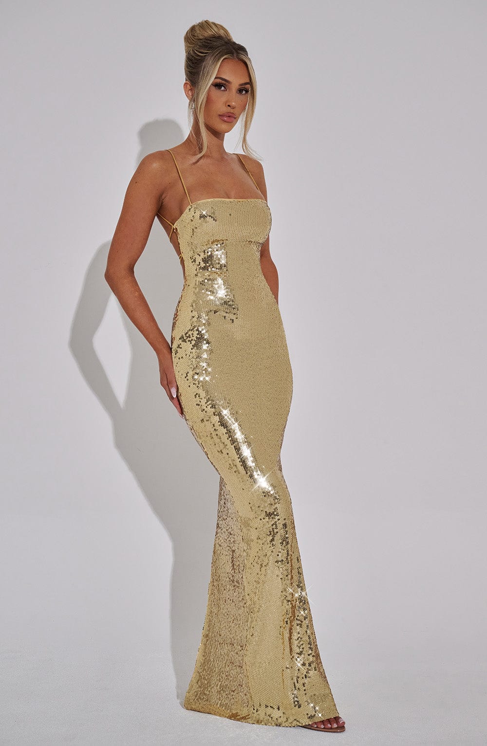 minilena Atari Maxi Dress Gold