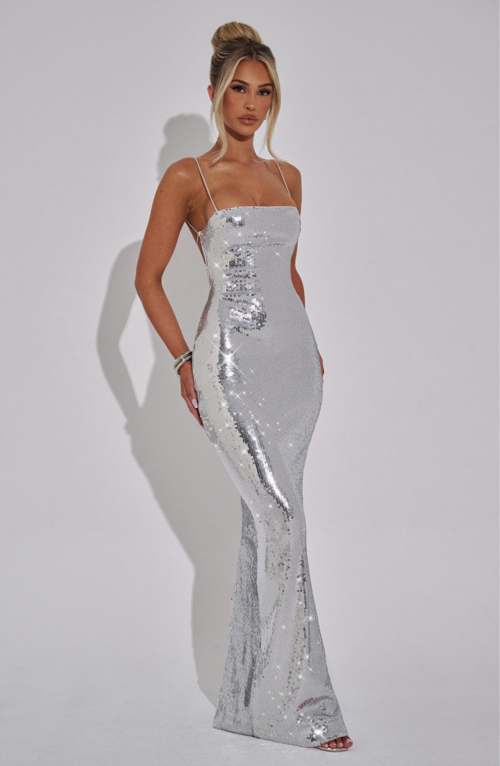 minilena Atari Maxi Dress Silver