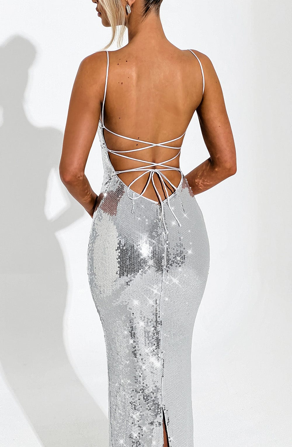 minilena Atari Maxi Dress Silver