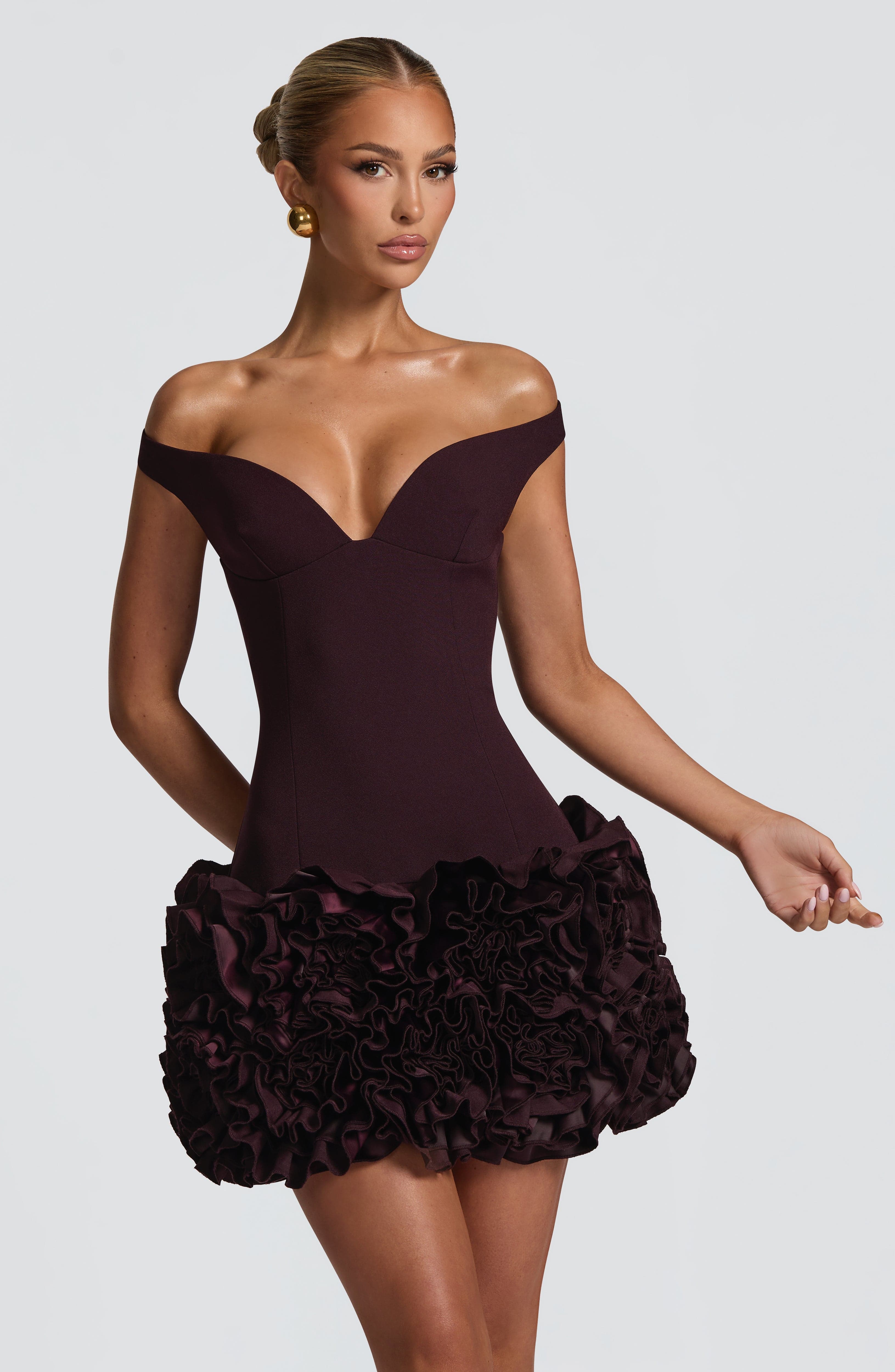 minilena Aveta Mini Dress Plum