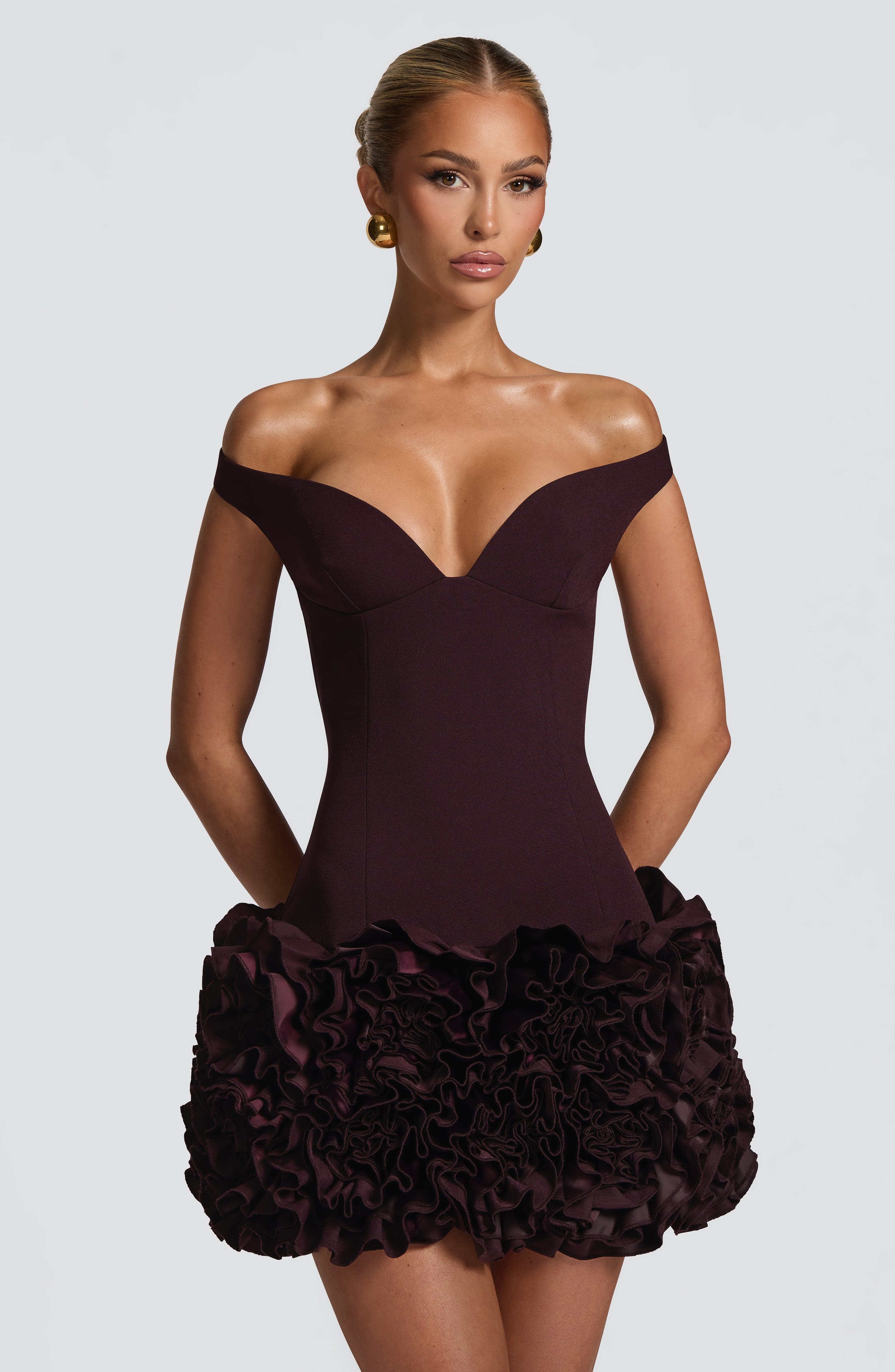 minilena Aveta Mini Dress Plum