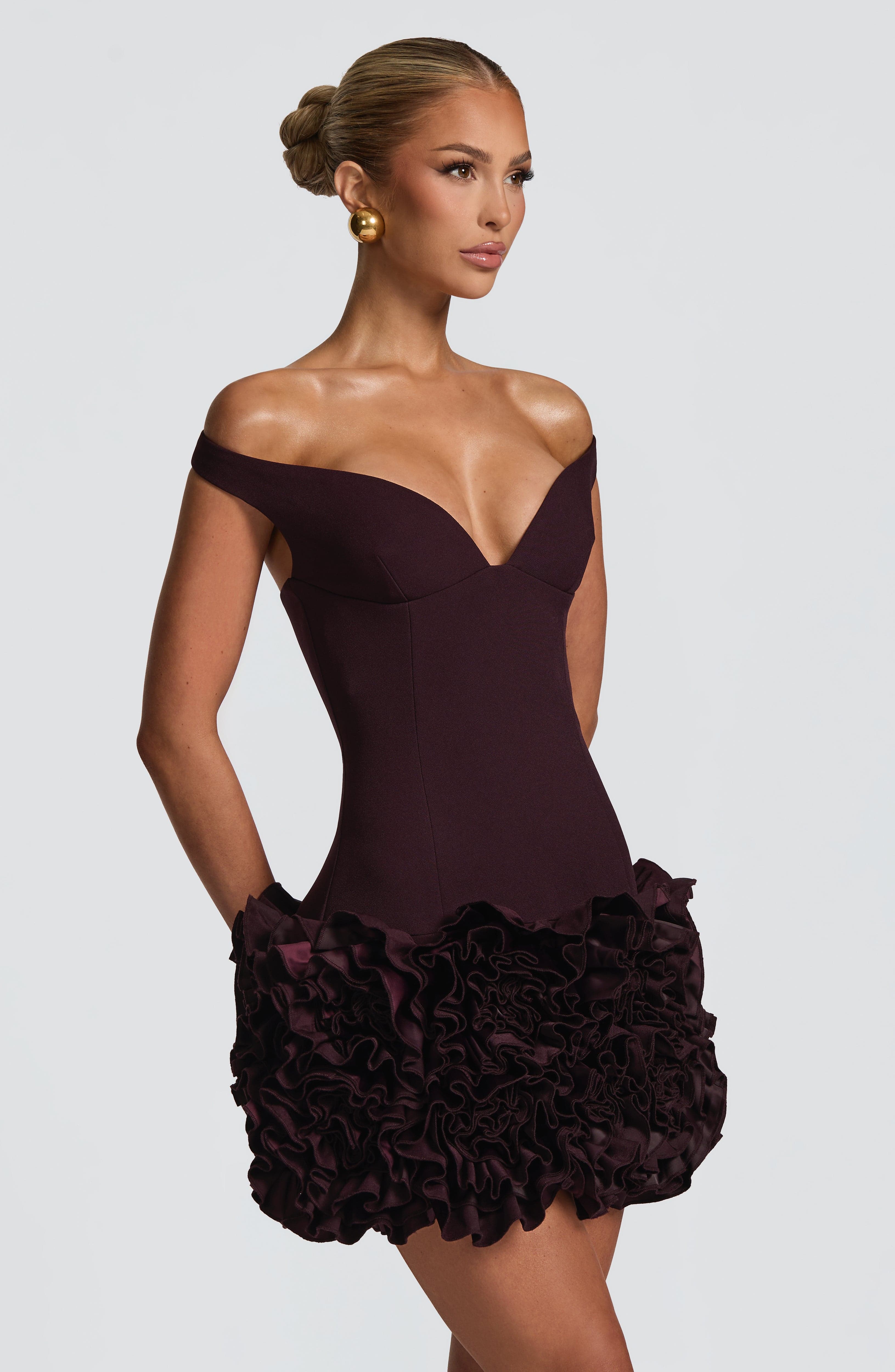 minilena Aveta Mini Dress Plum