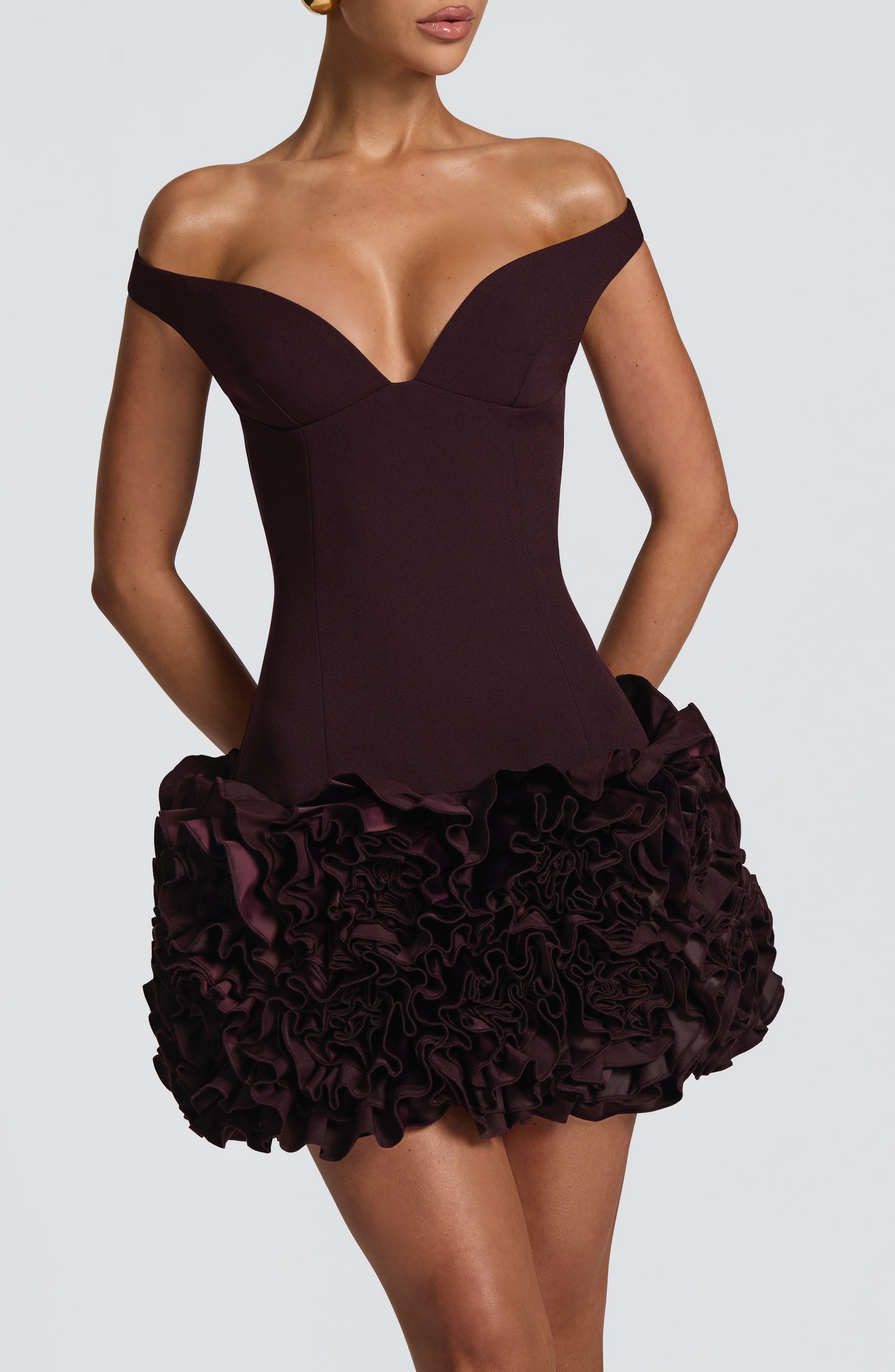minilena Aveta Mini Dress Plum