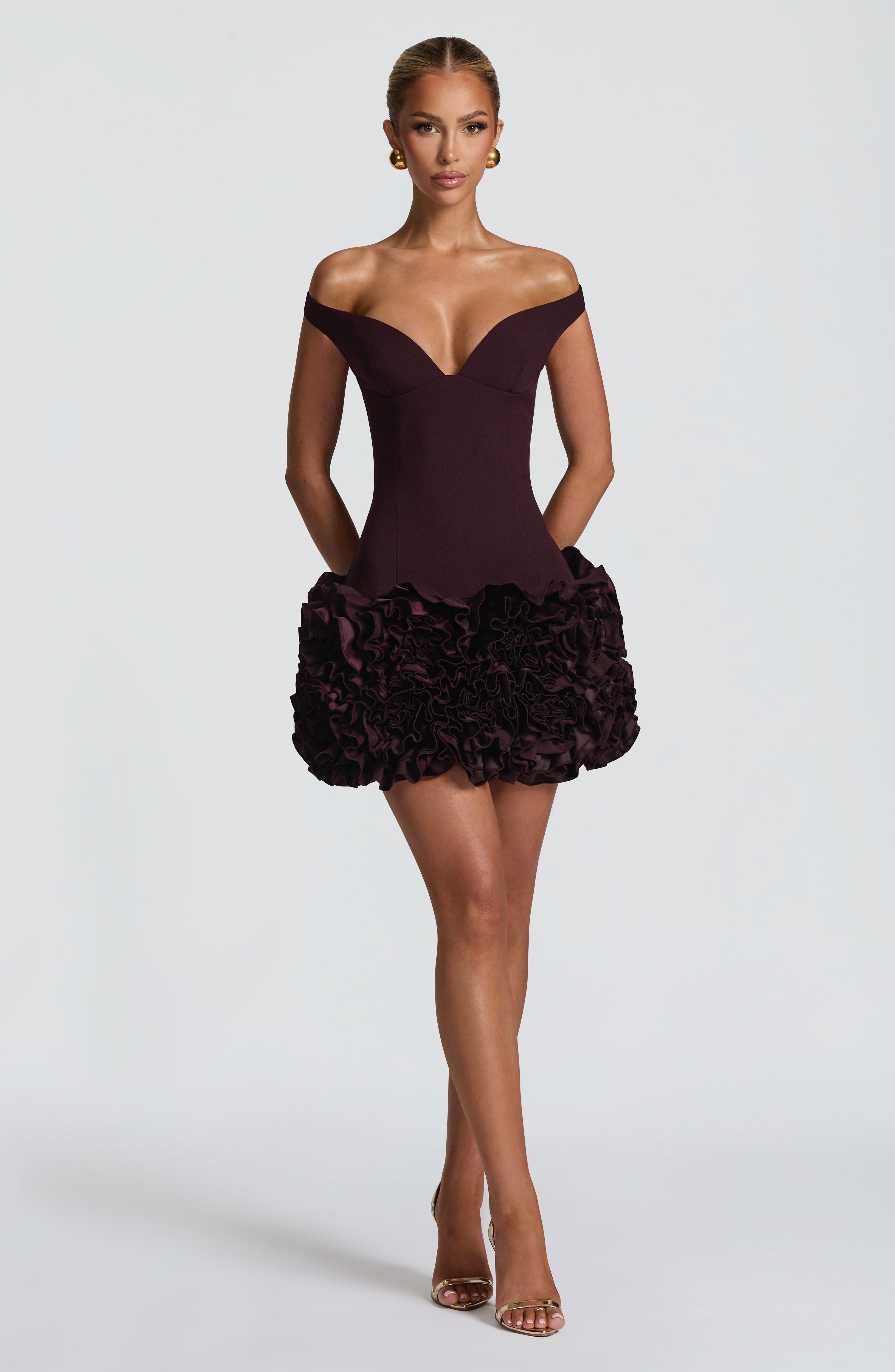 minilena Aveta Mini Dress Plum