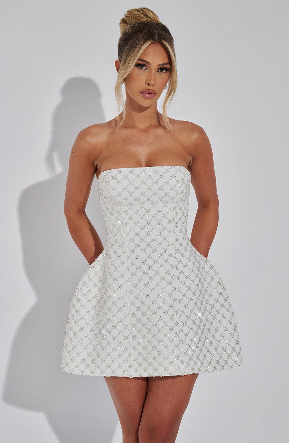 minilena Beatrice Mini Dress Ivory