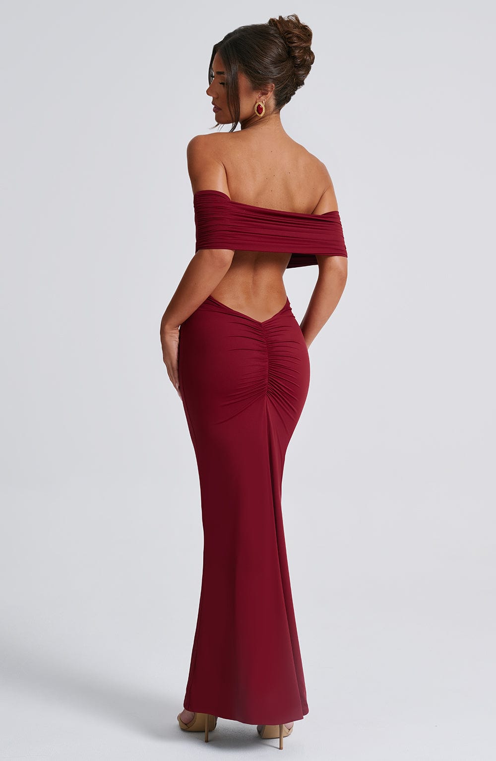 minilena Belinda Maxi Dress Burgundy