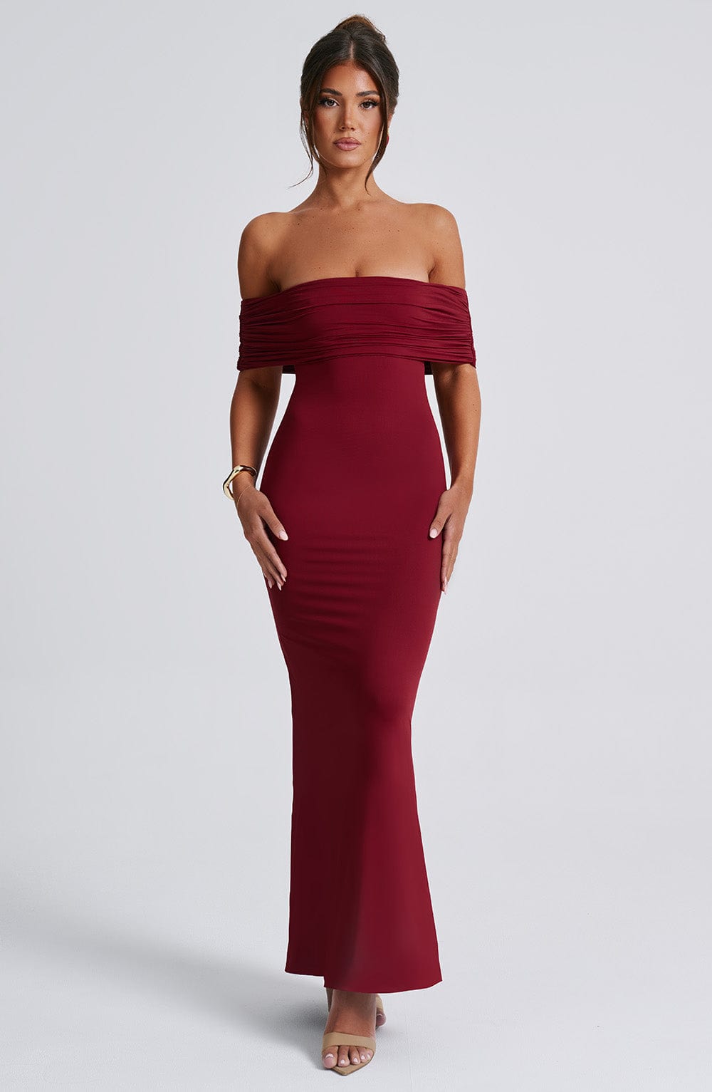 minilena Belinda Maxi Dress Burgundy