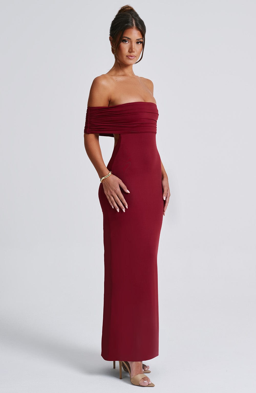 minilena Belinda Maxi Dress Burgundy