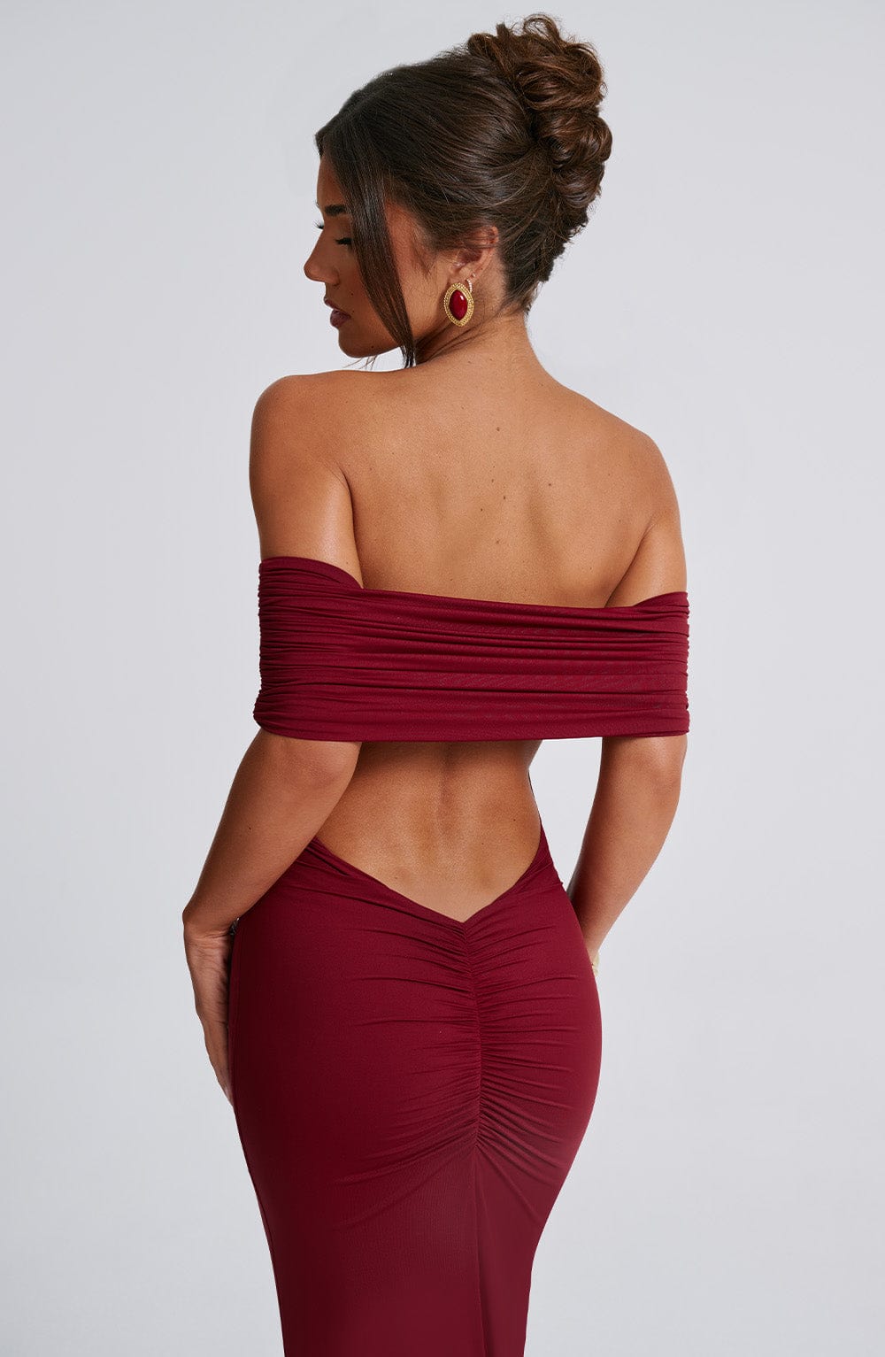 minilena Belinda Maxi Dress Burgundy