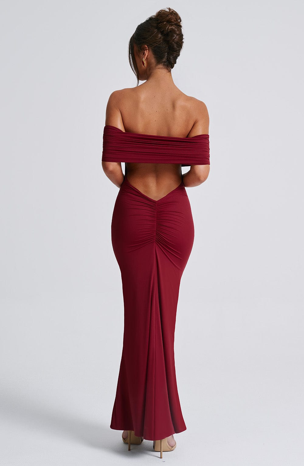 minilena Belinda Maxi Dress Burgundy