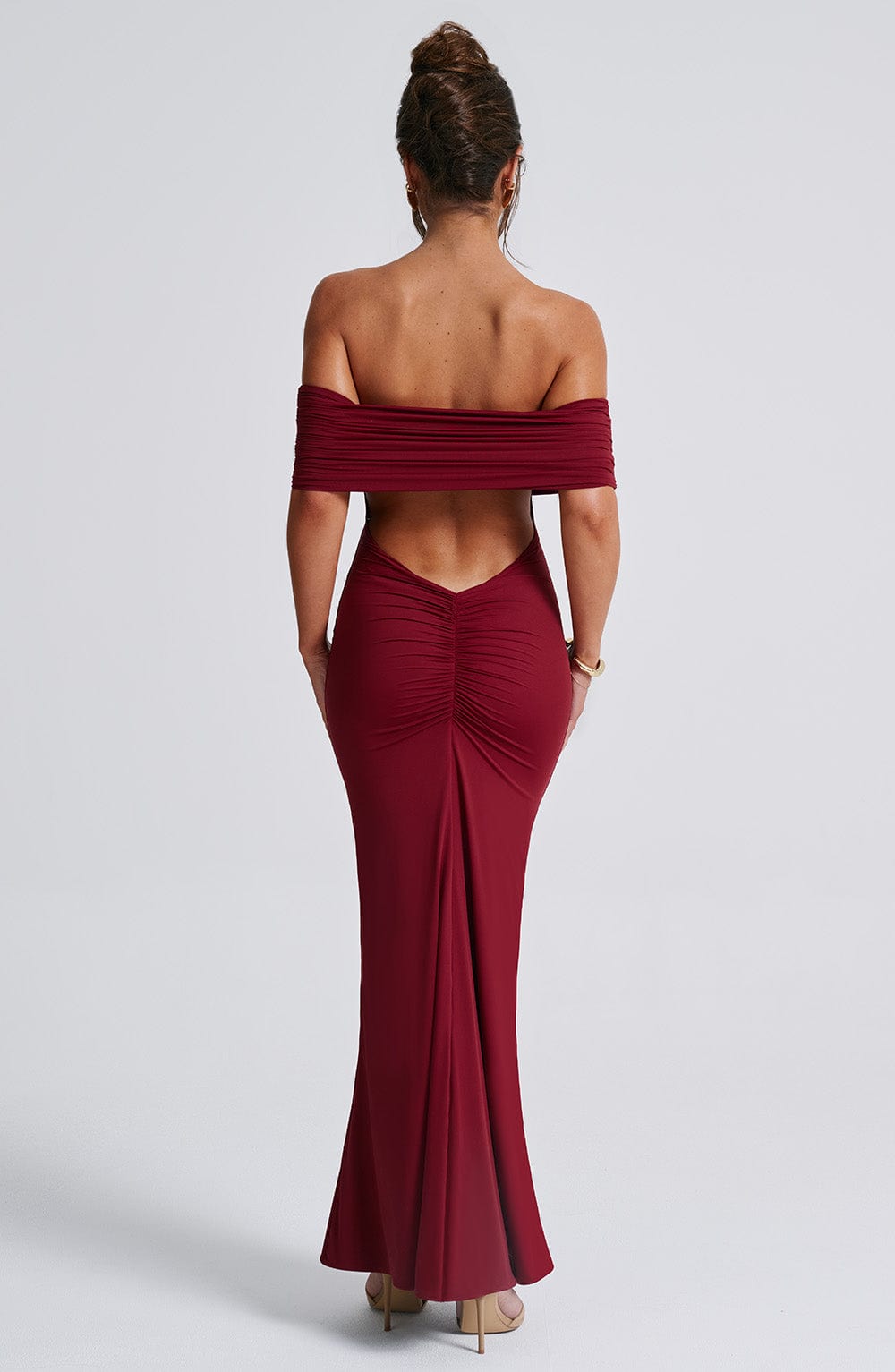 minilena Belinda Maxi Dress Burgundy