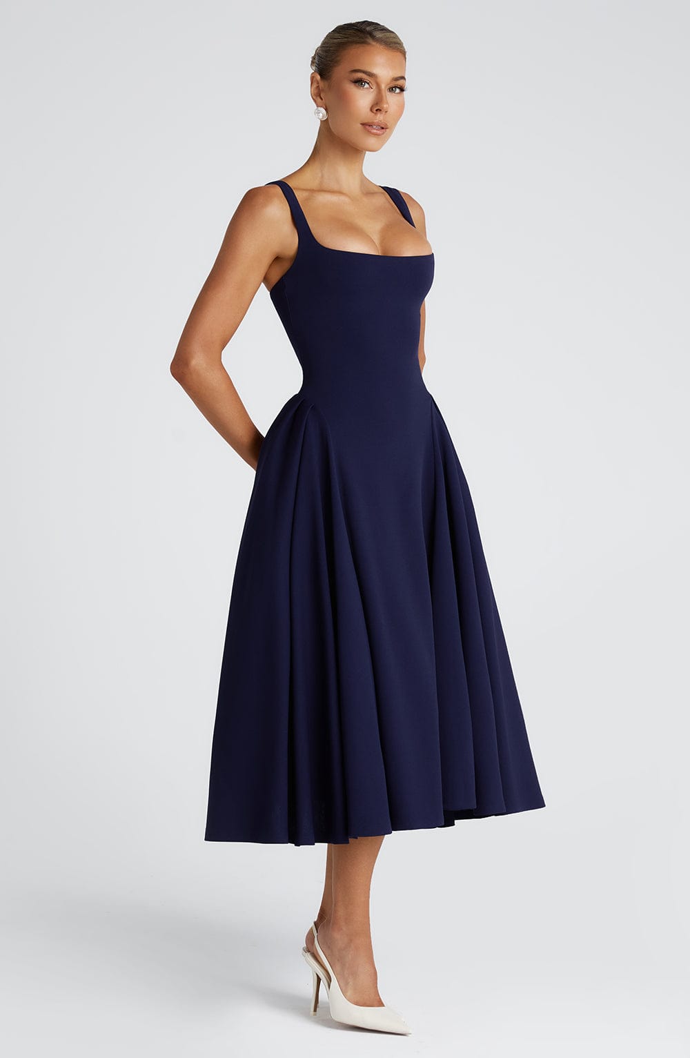 minilena Betty Midi Dress Navy