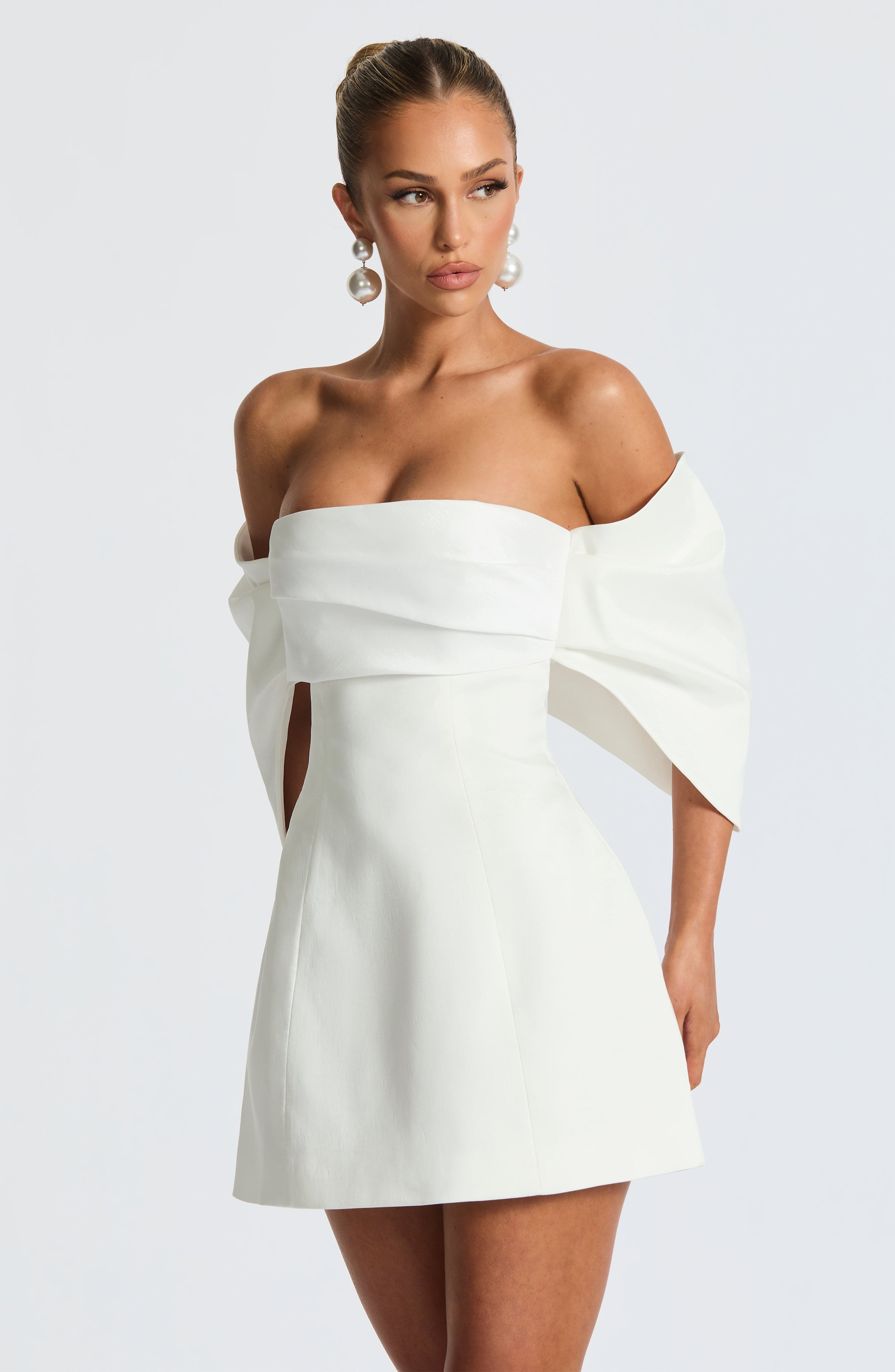 minilena Briella Mini Dress Ivory