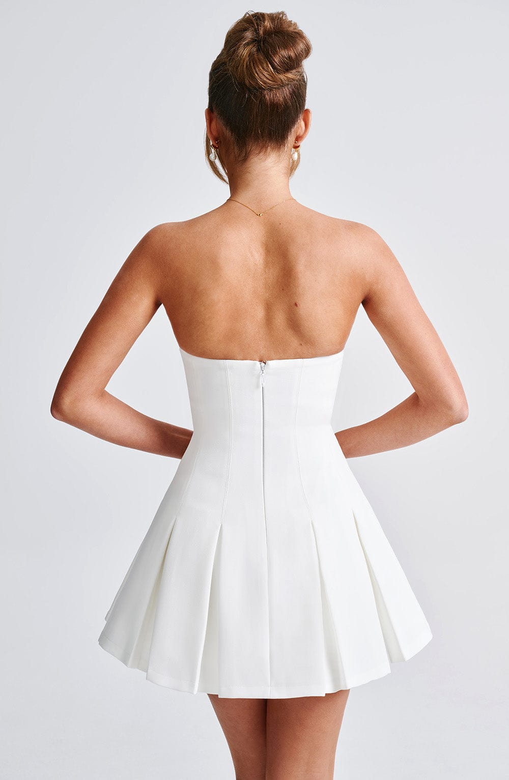 minilena Bryony Mini Dress Ivory