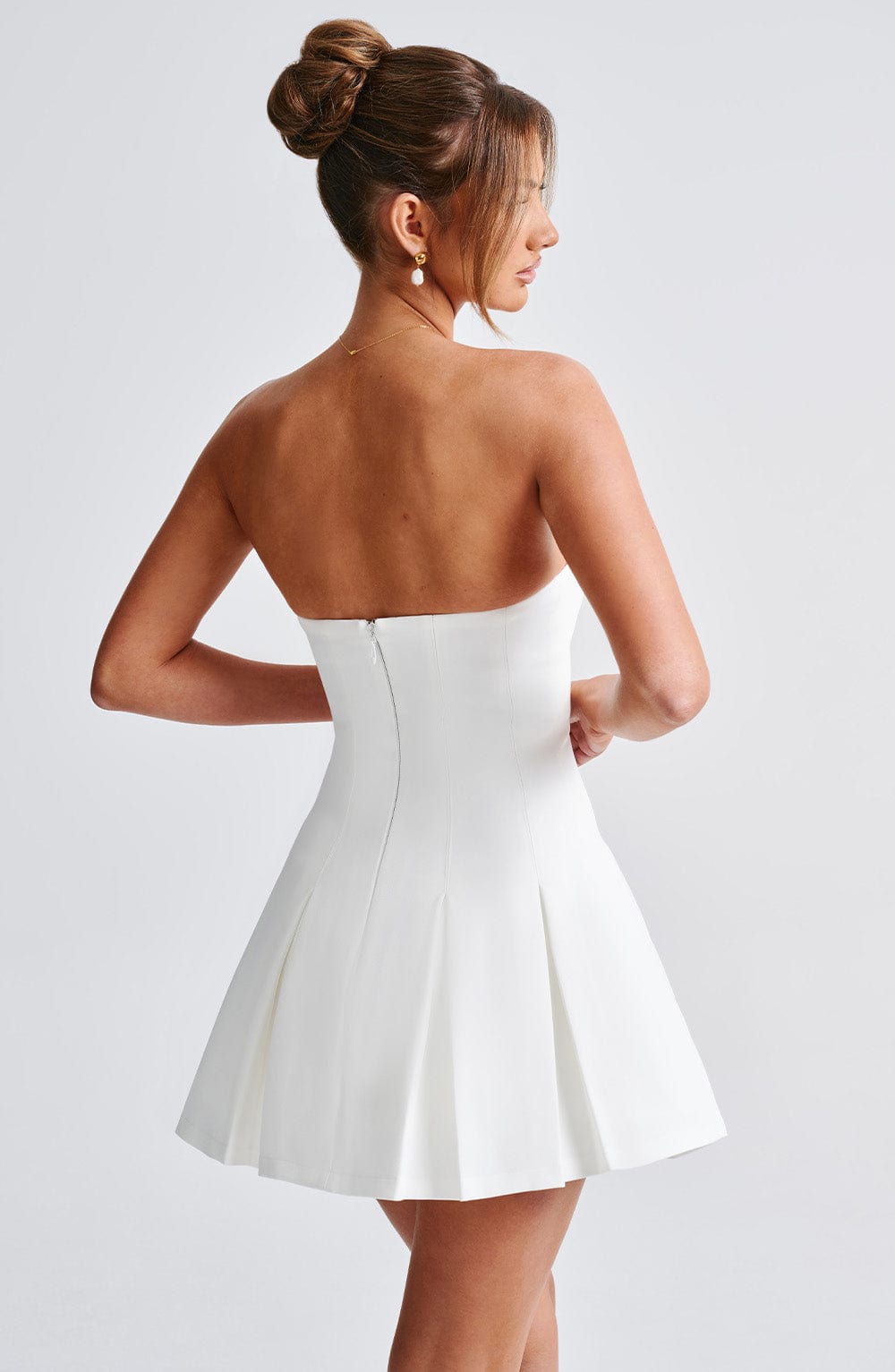 minilena Bryony Mini Dress Ivory