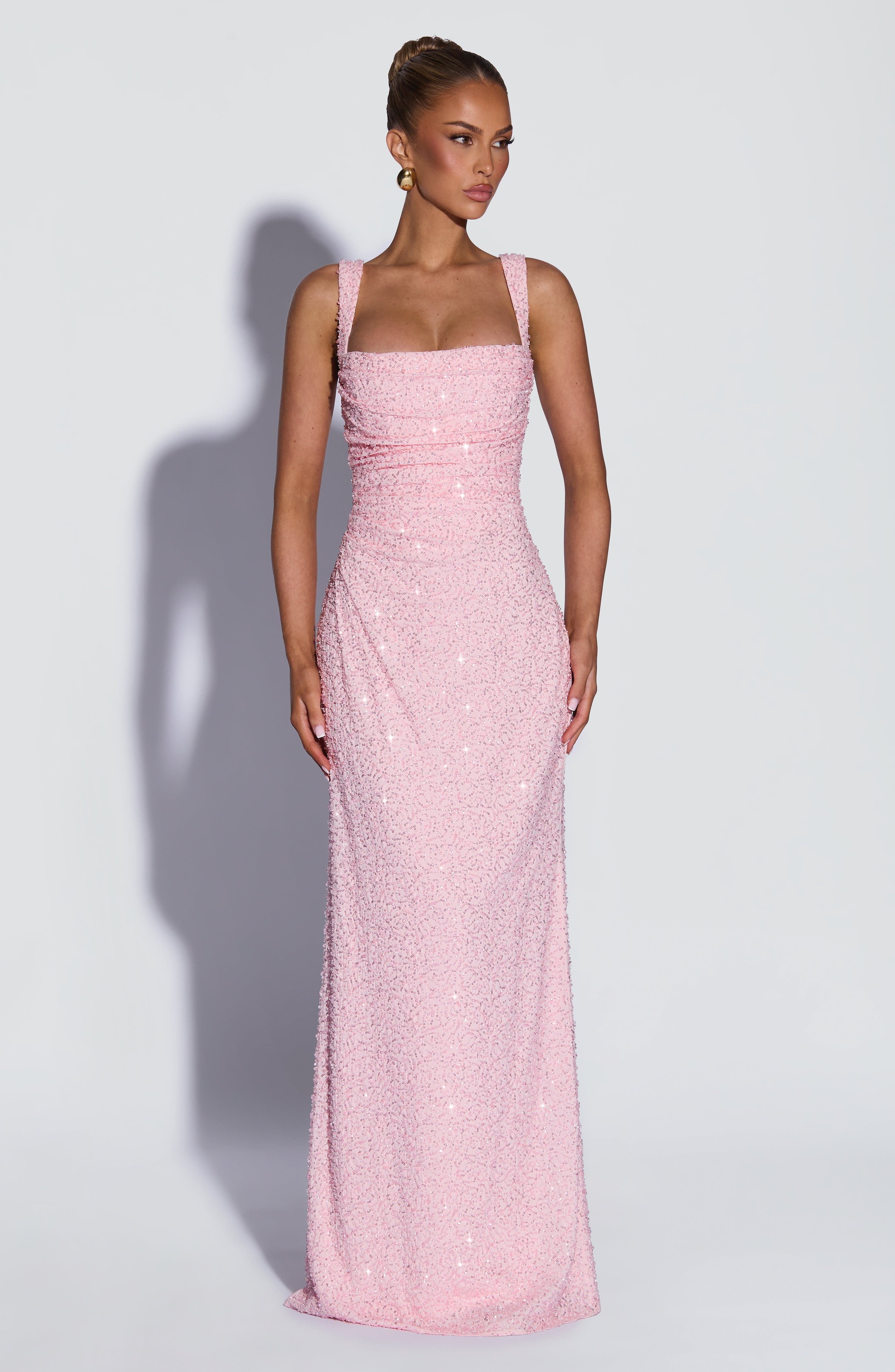 minilena Calanthe Maxi Dress Blush Sparkle