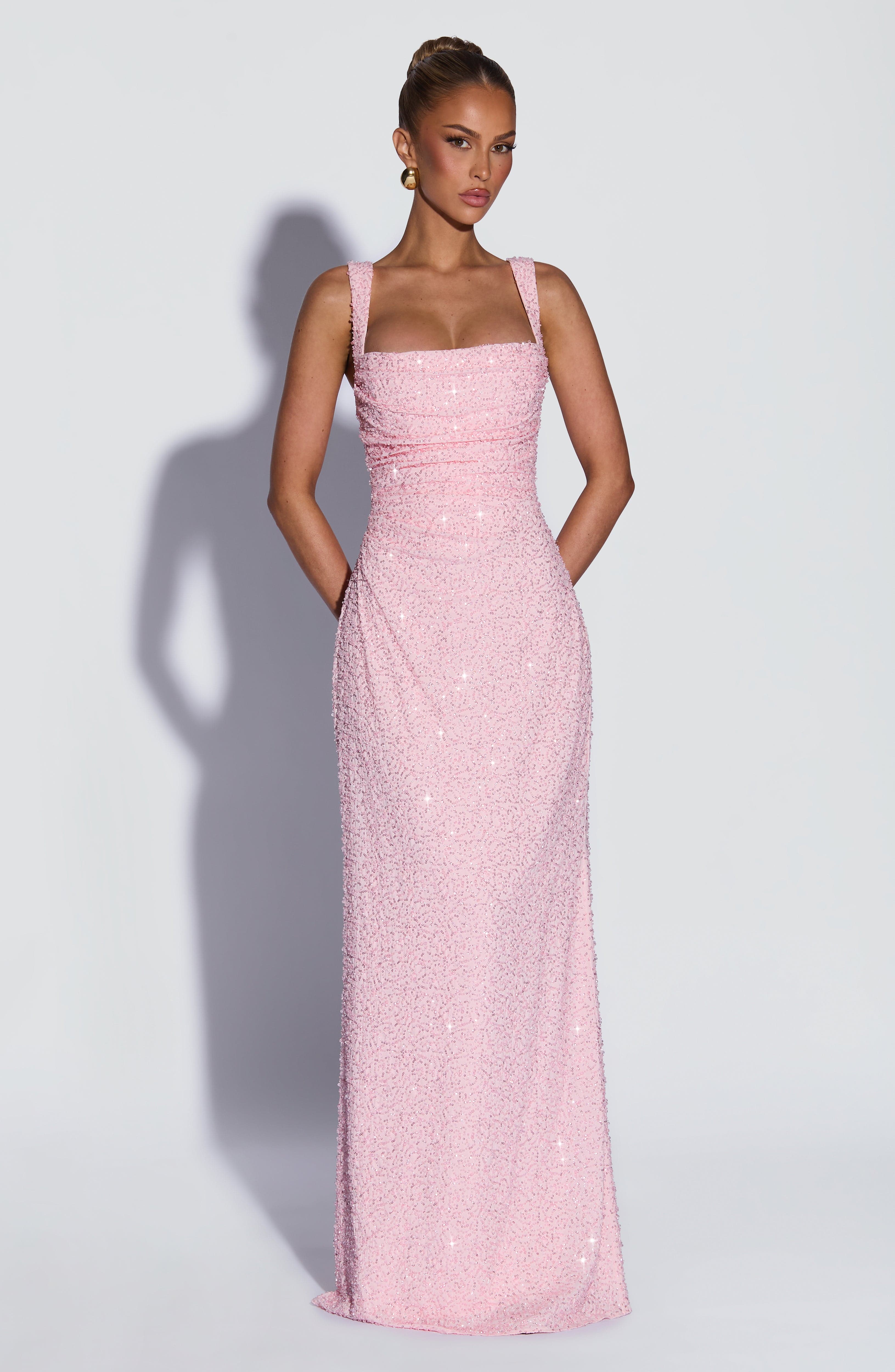 minilena Calanthe Maxi Dress Blush Sparkle