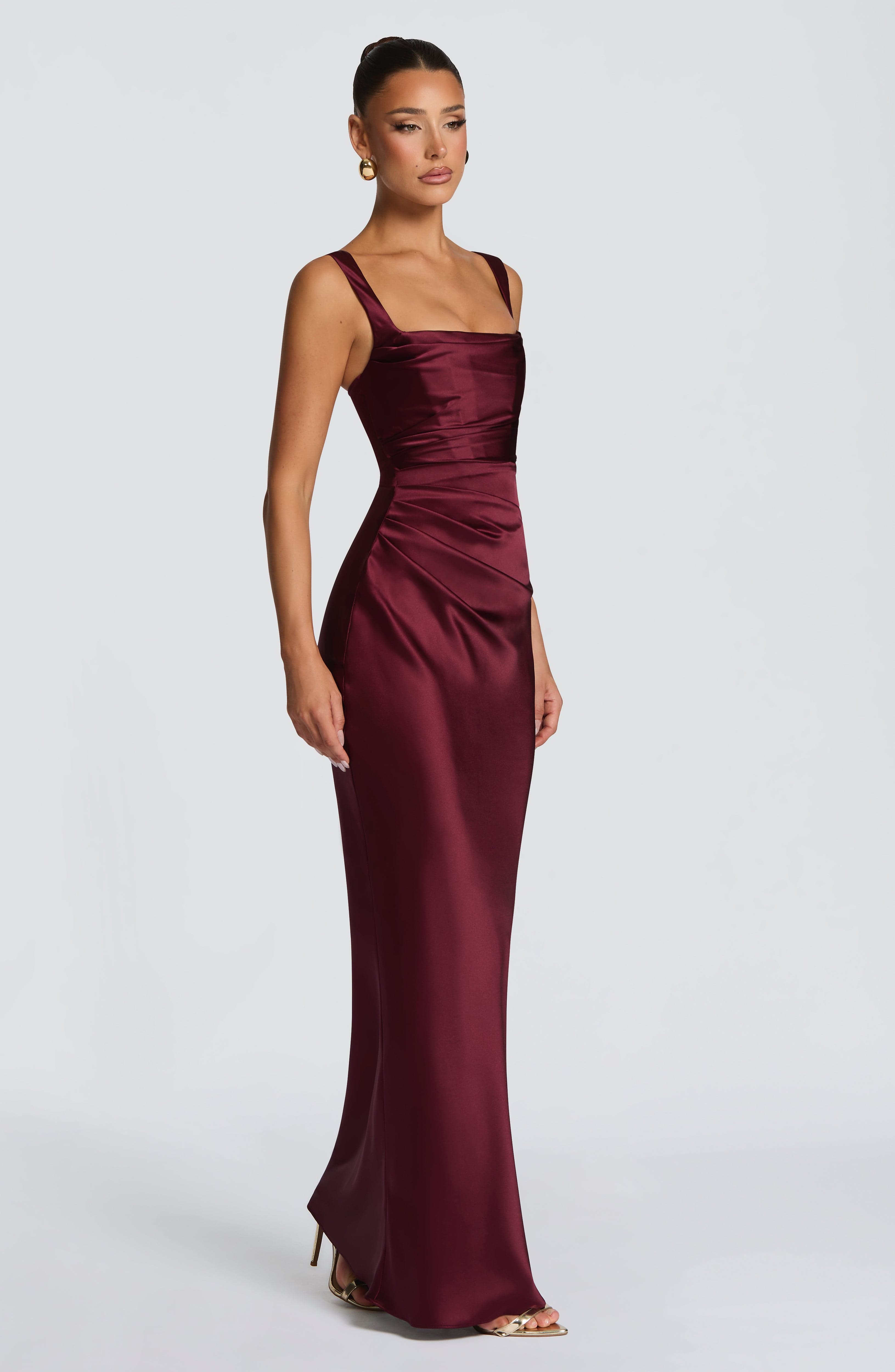 minilena Calanthe Maxi Dress Cherry Lacquer