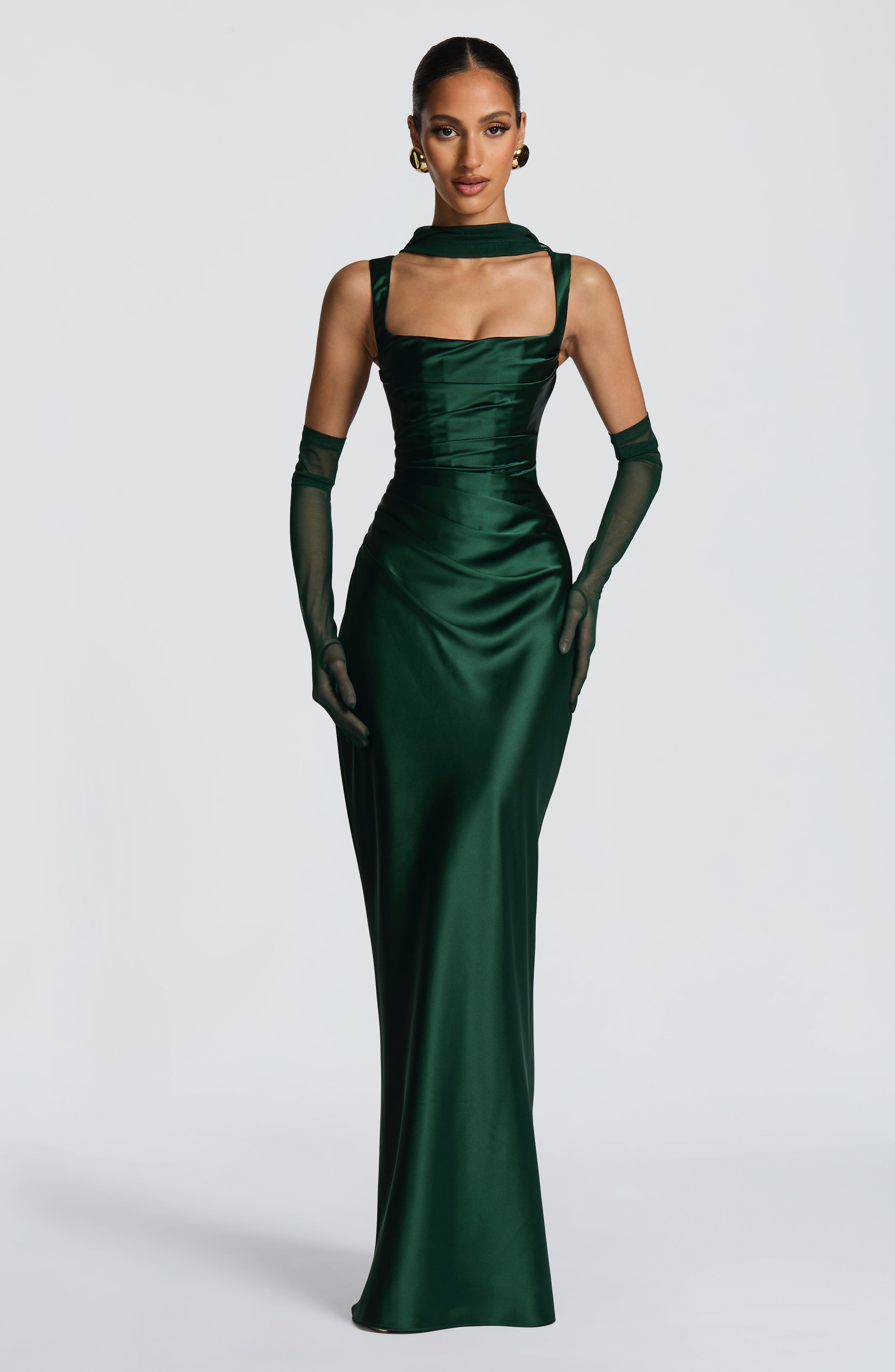 minilena Calanthe Maxi Dress Emerald