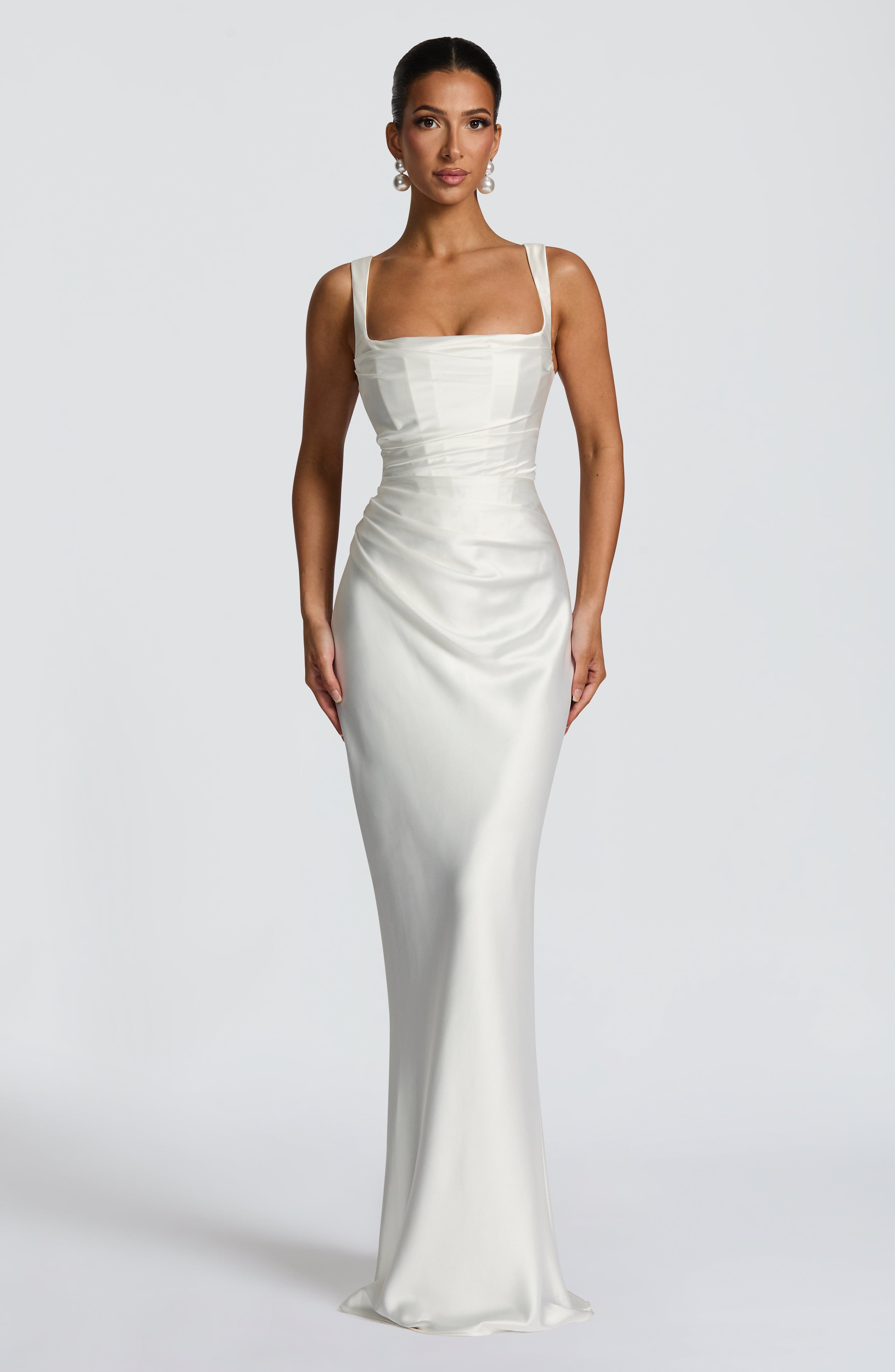 minilena Calanthe Maxi Dress Ivory