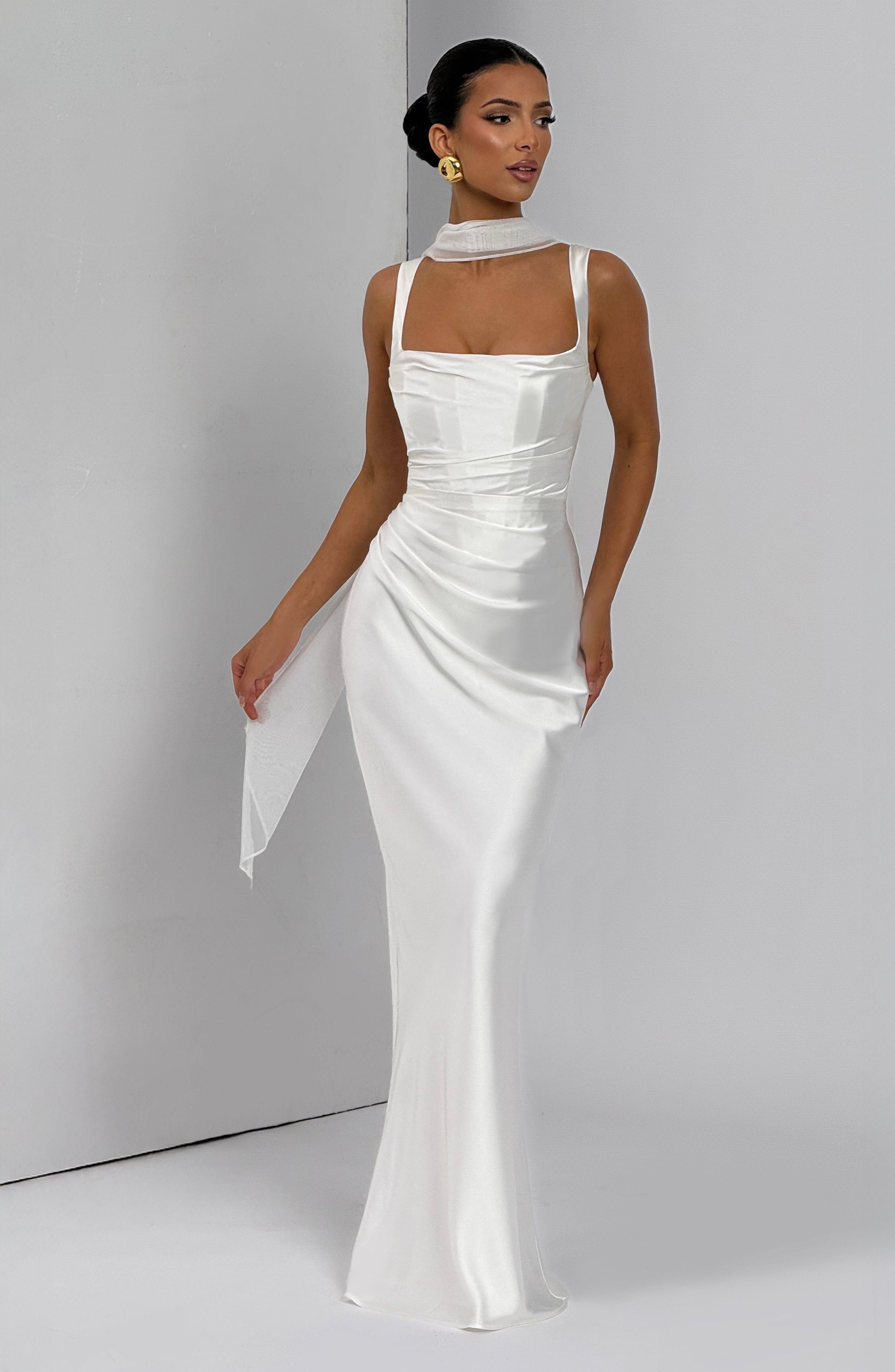 minilena Calanthe Maxi Dress Ivory
