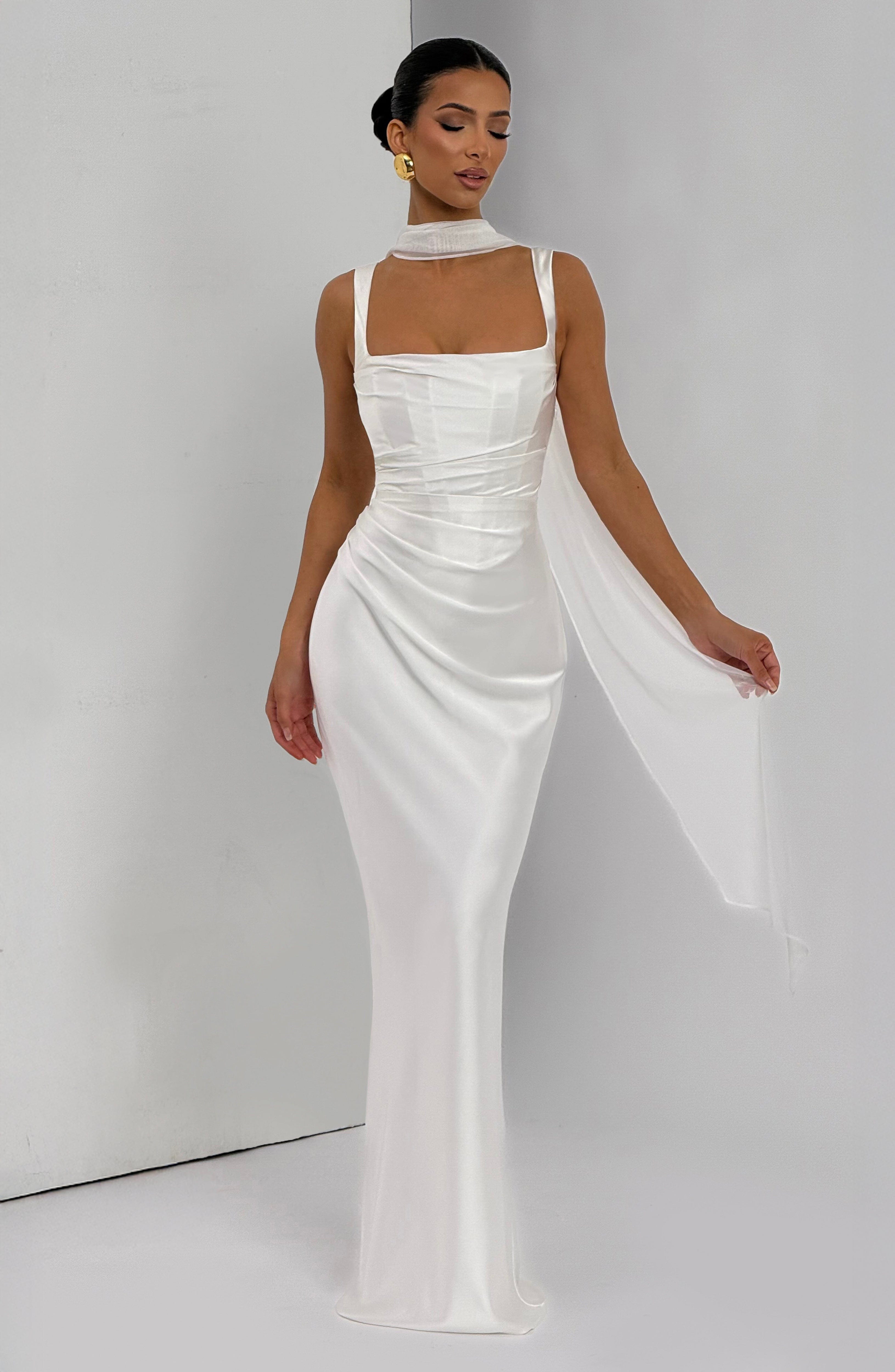 minilena Calanthe Maxi Dress Ivory