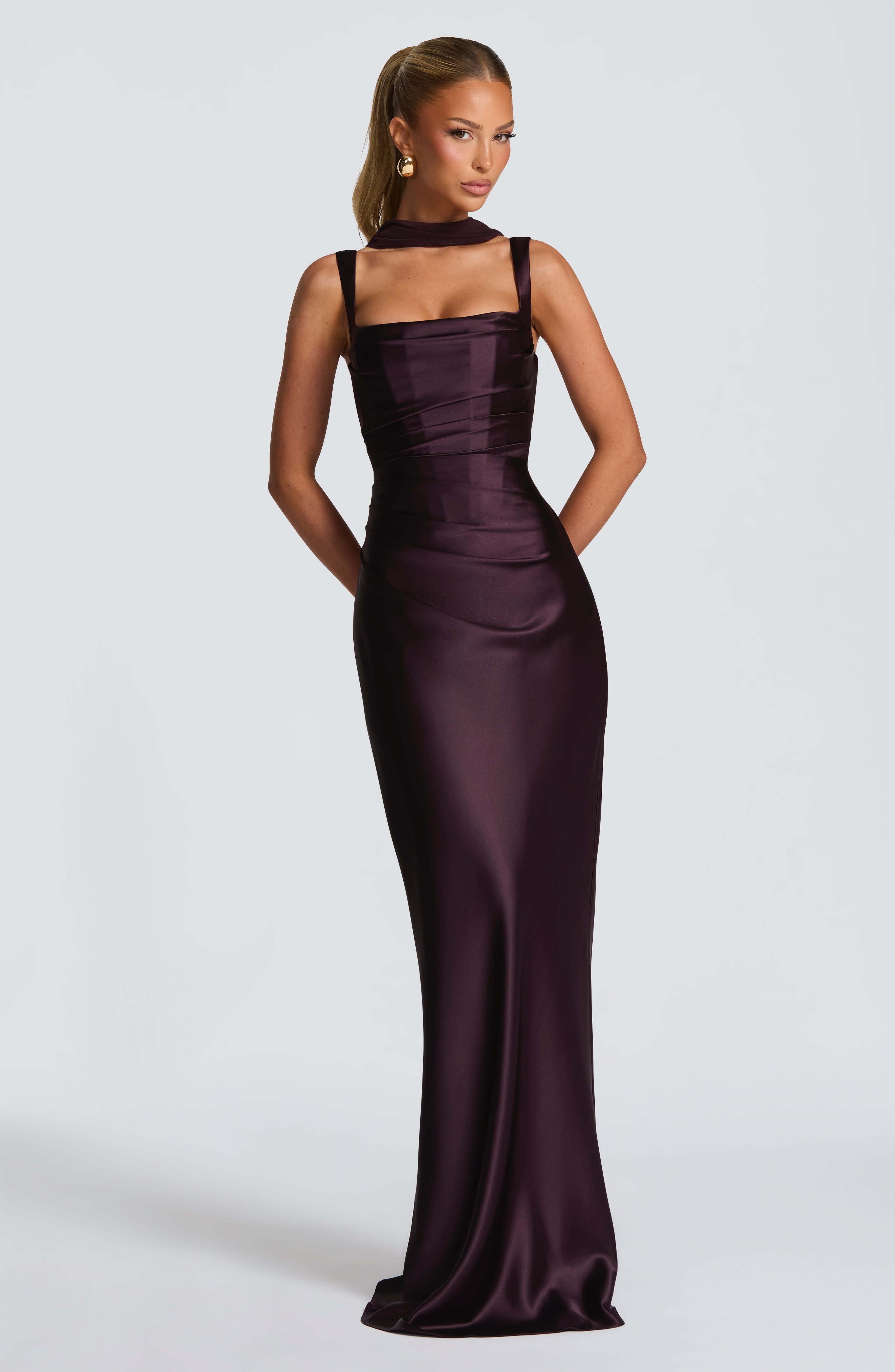 minilena Calanthe Maxi Dress Plum