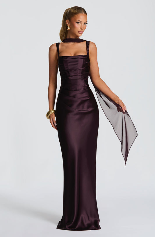 minilena Calanthe Maxi Dress Plum