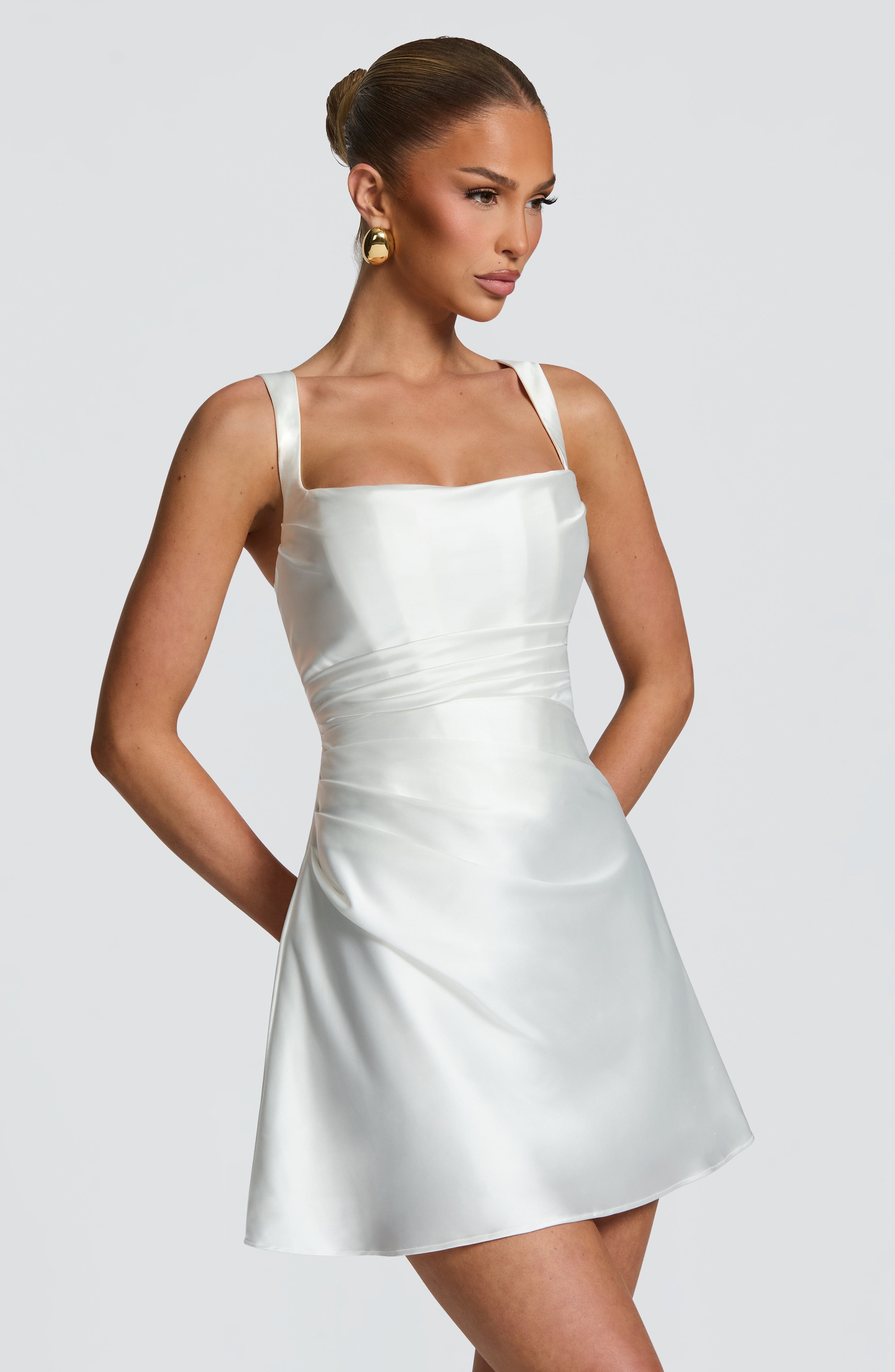 minilena Calanthe Mini Dress Ivory