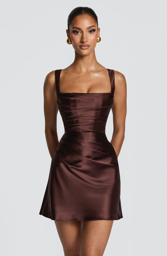 minilena Calanthe Mini Dress Plum Brown