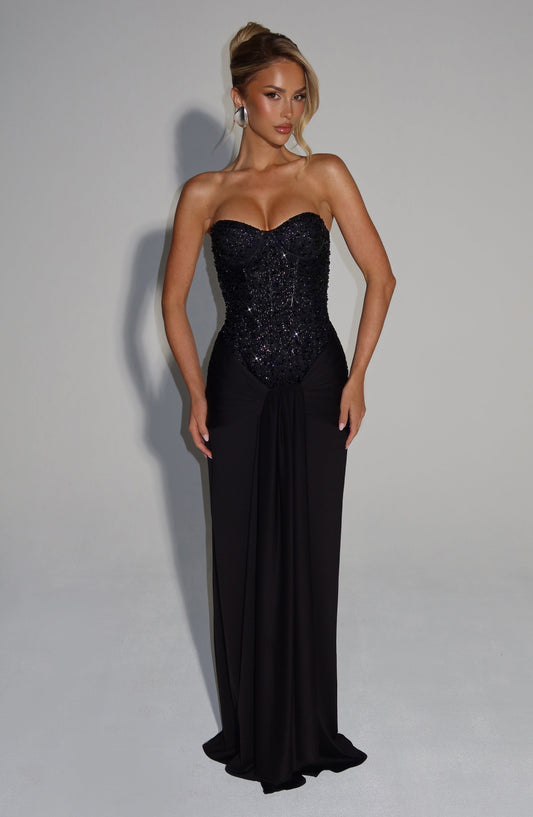 minilena Carina Maxi Dress Black