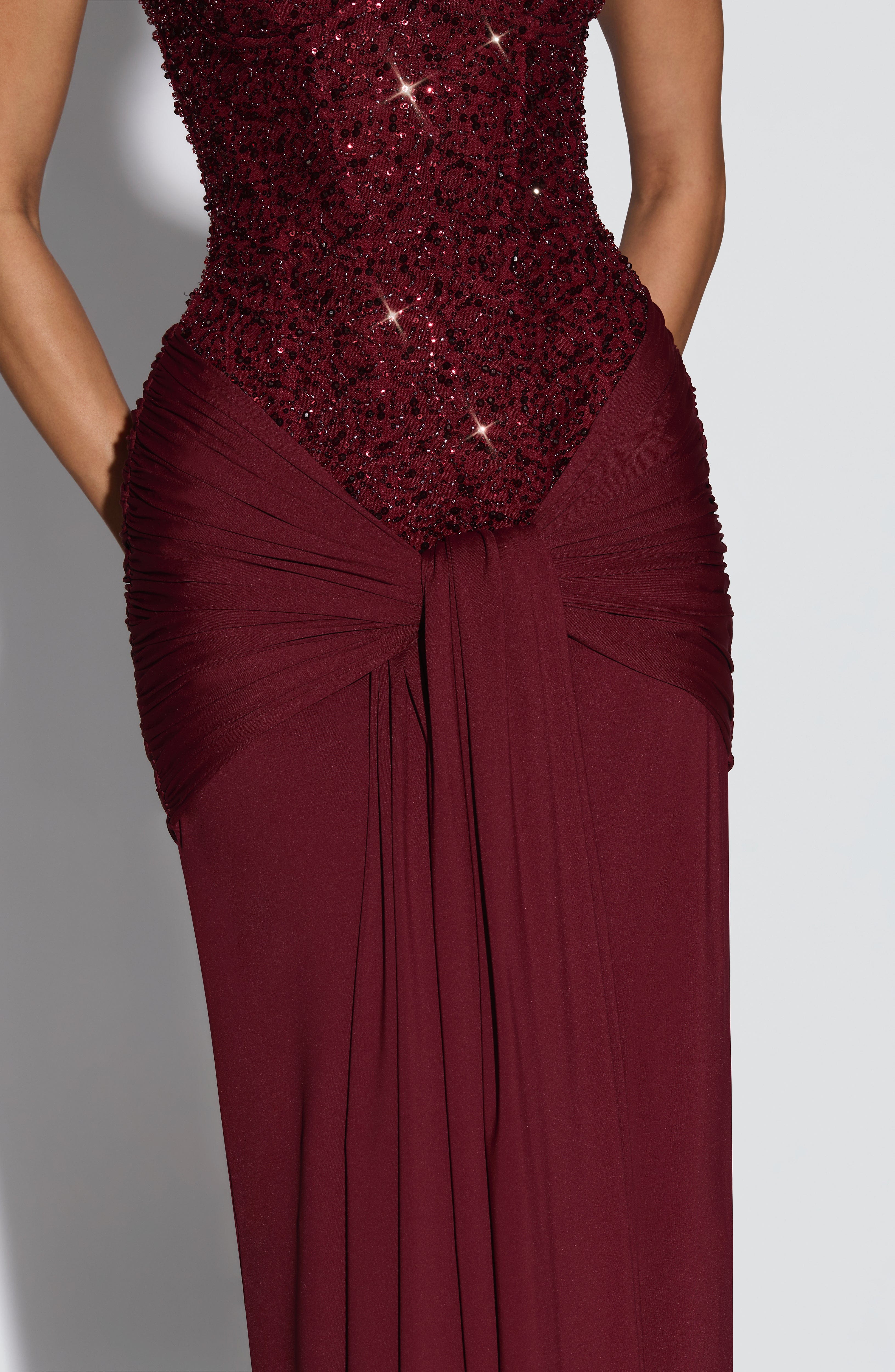 minilena Carina Maxi Dress Burgundy