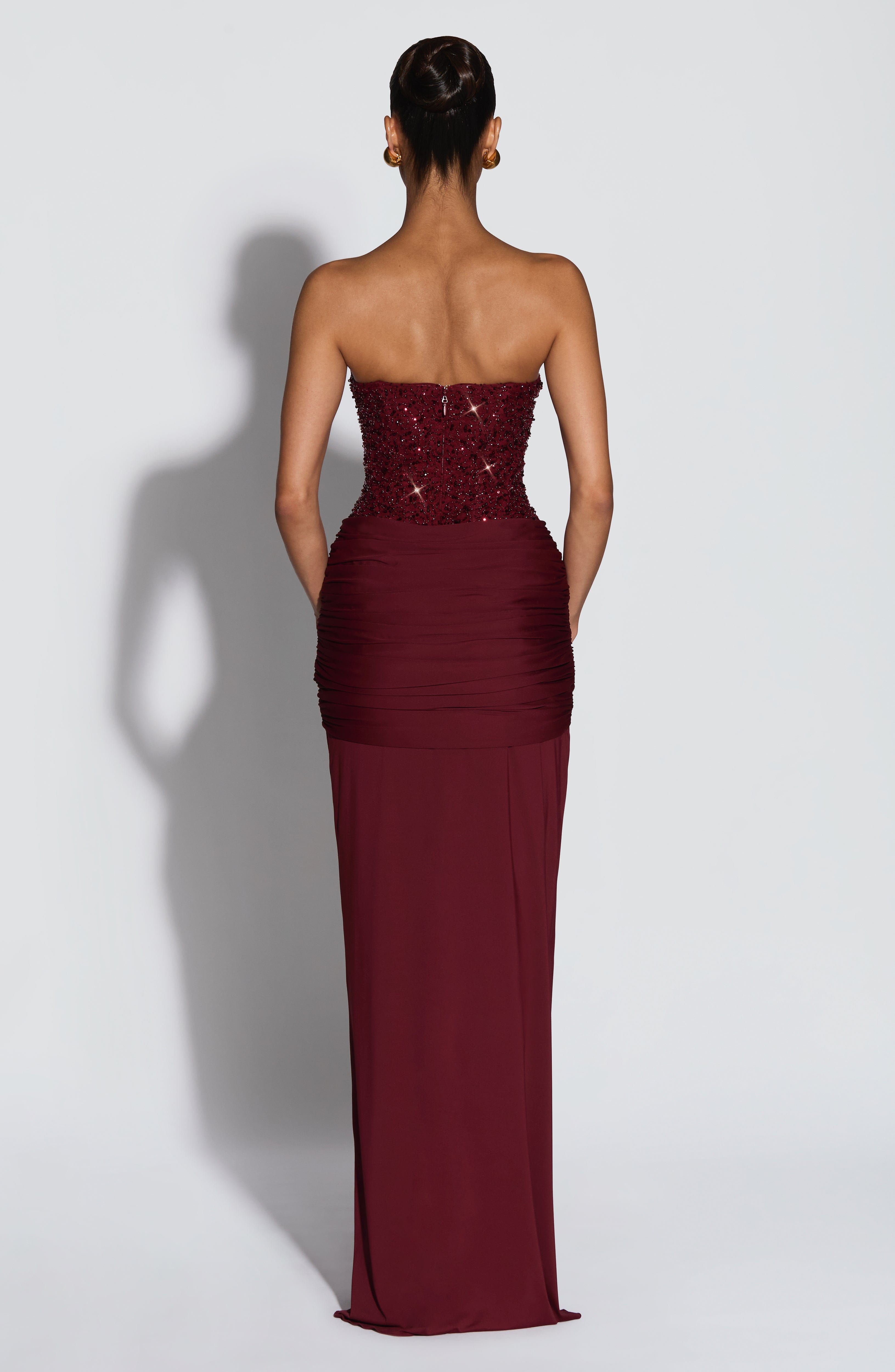 minilena Carina Maxi Dress Burgundy