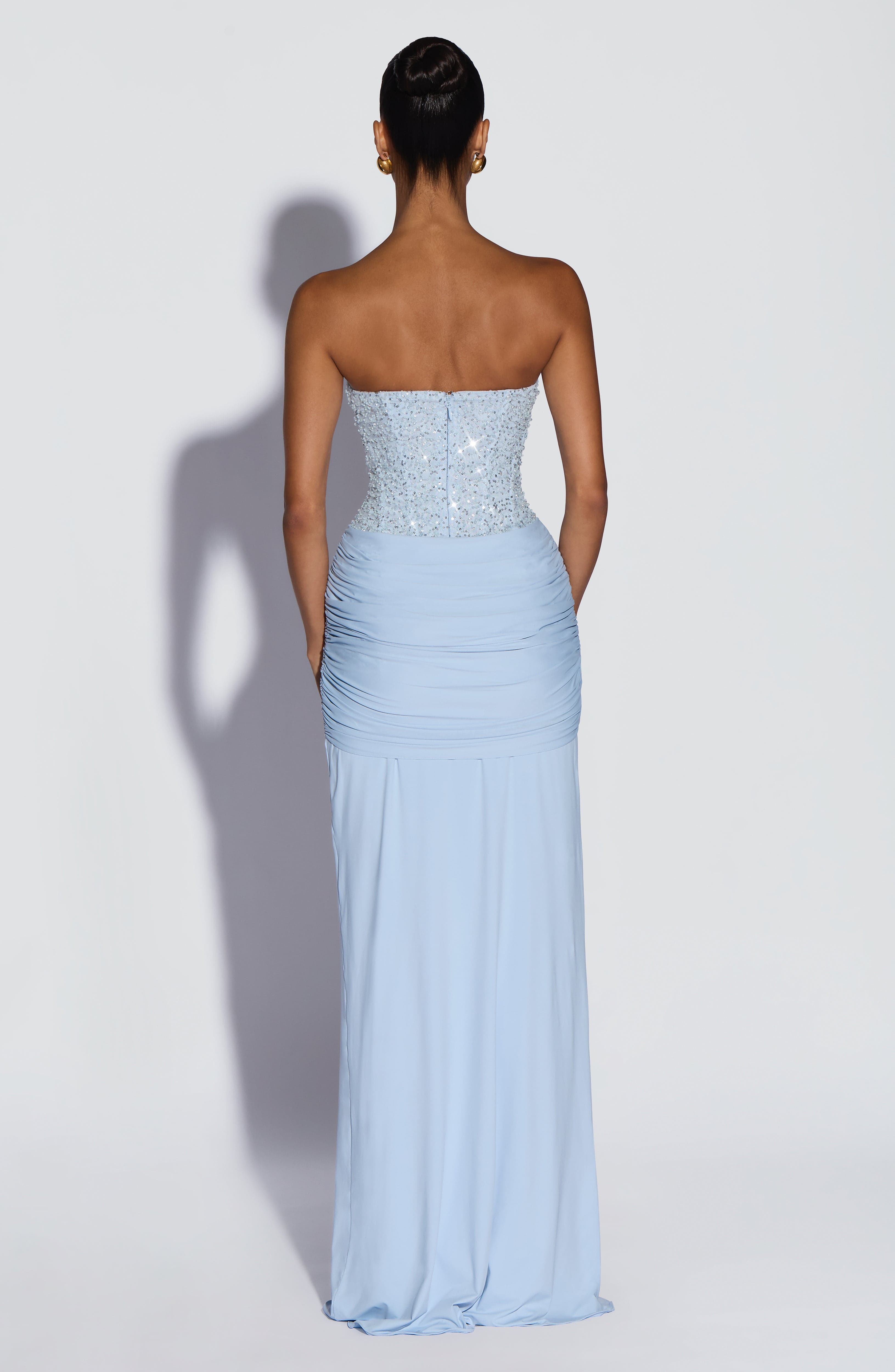 minilena Carina Maxi Dress Glacier Blue