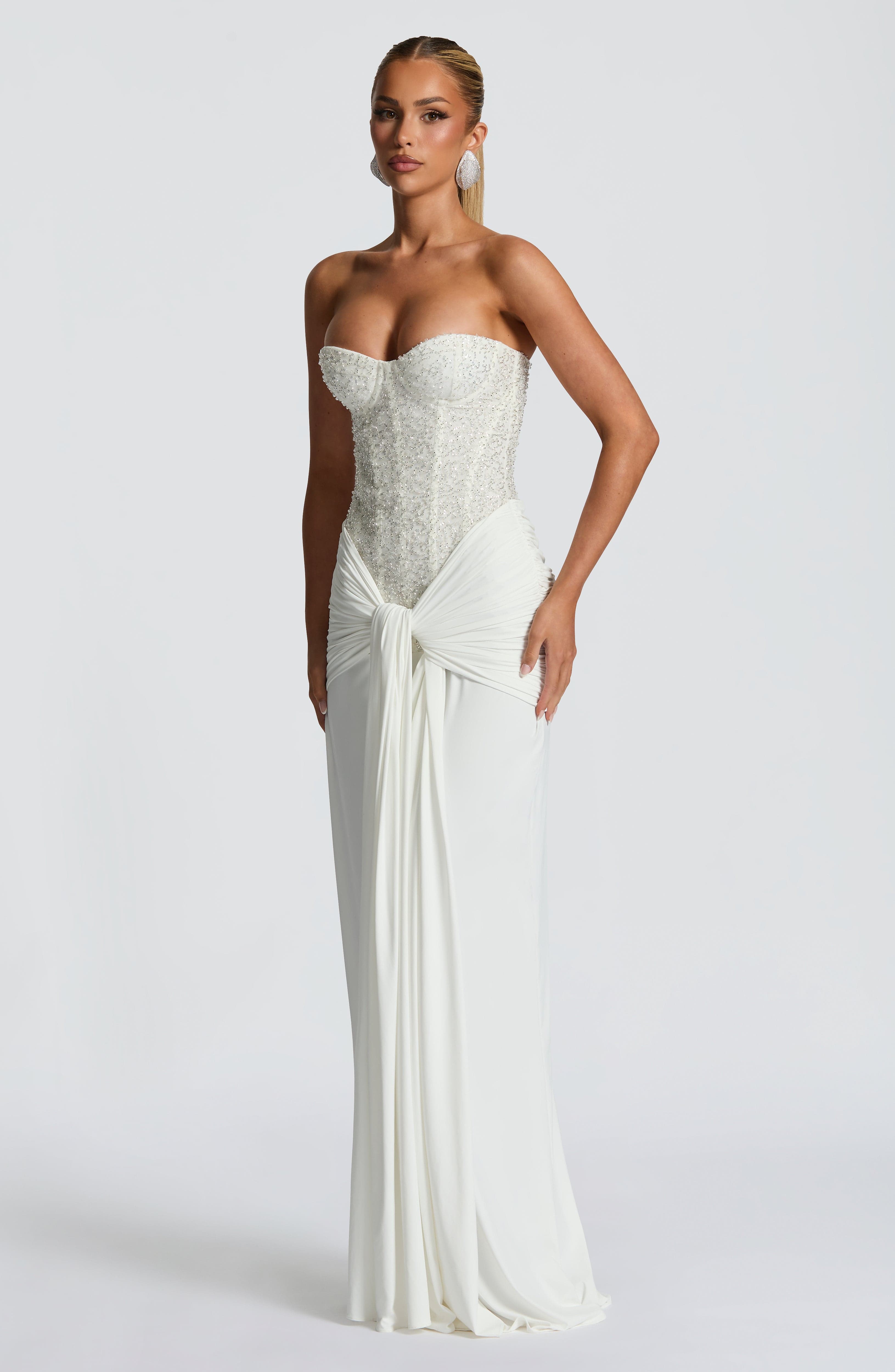 minilena Carina Maxi Dress Ivory