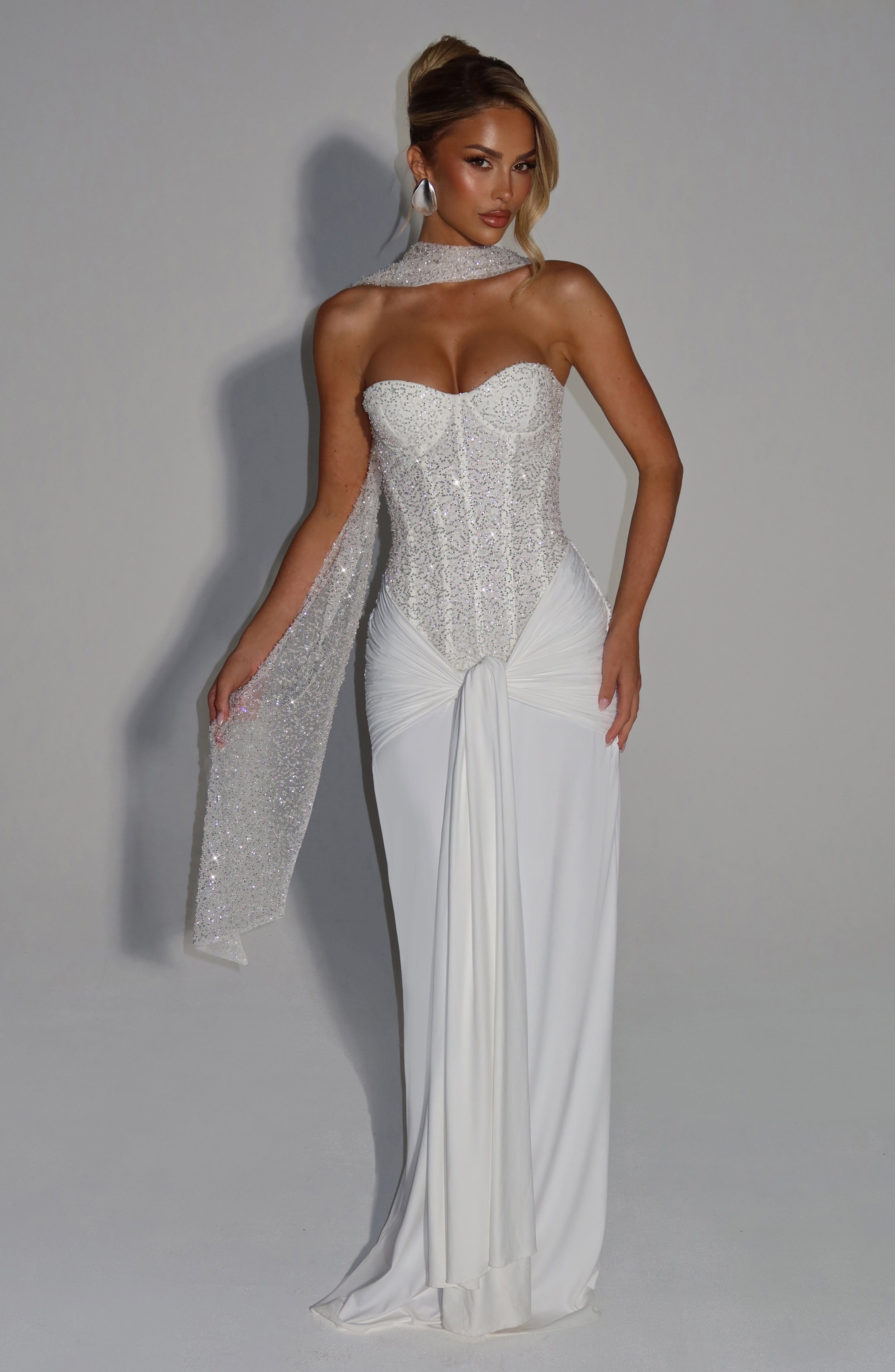 minilena Carina Maxi Dress Ivory