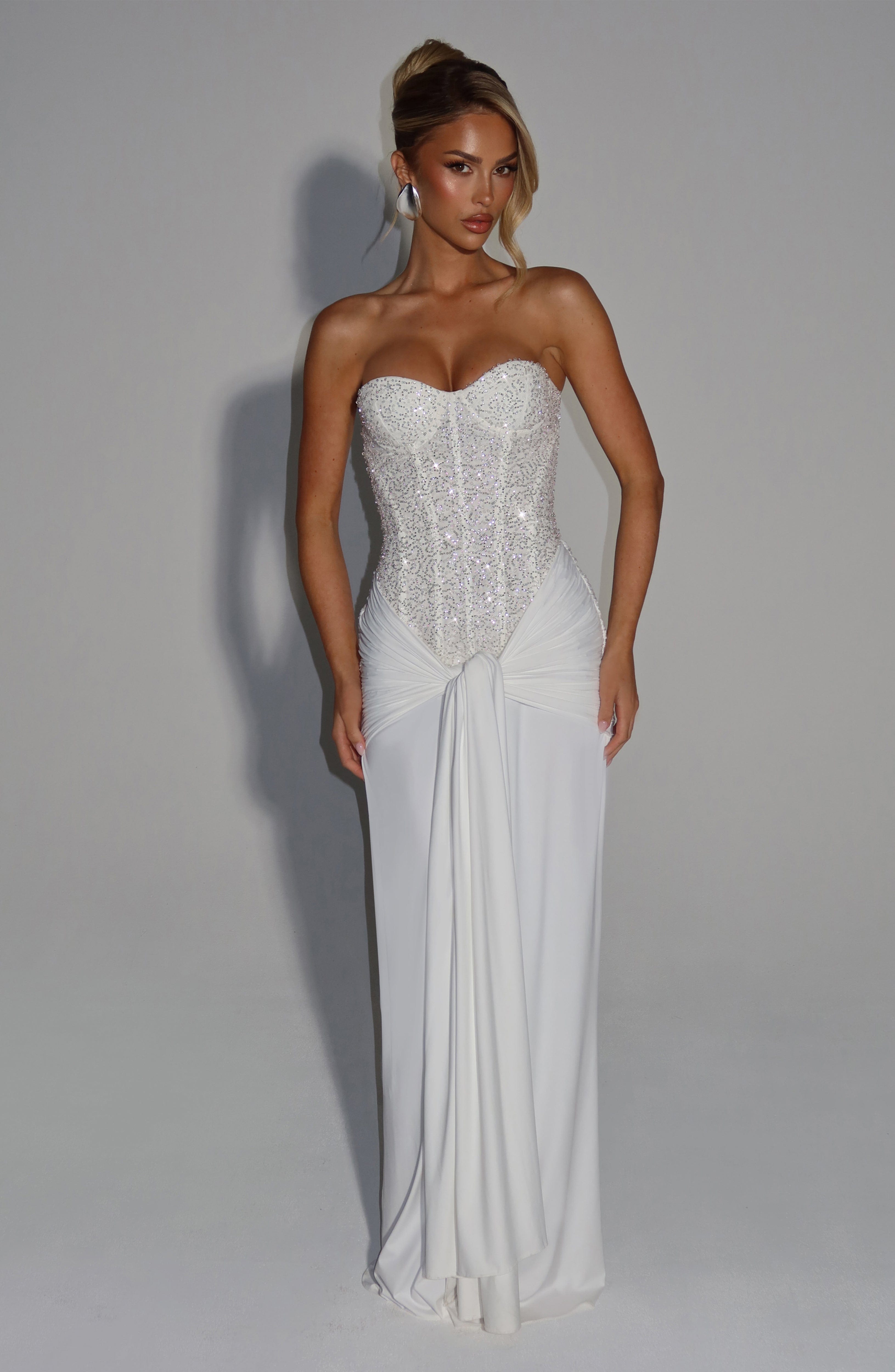 minilena Carina Maxi Dress Ivory