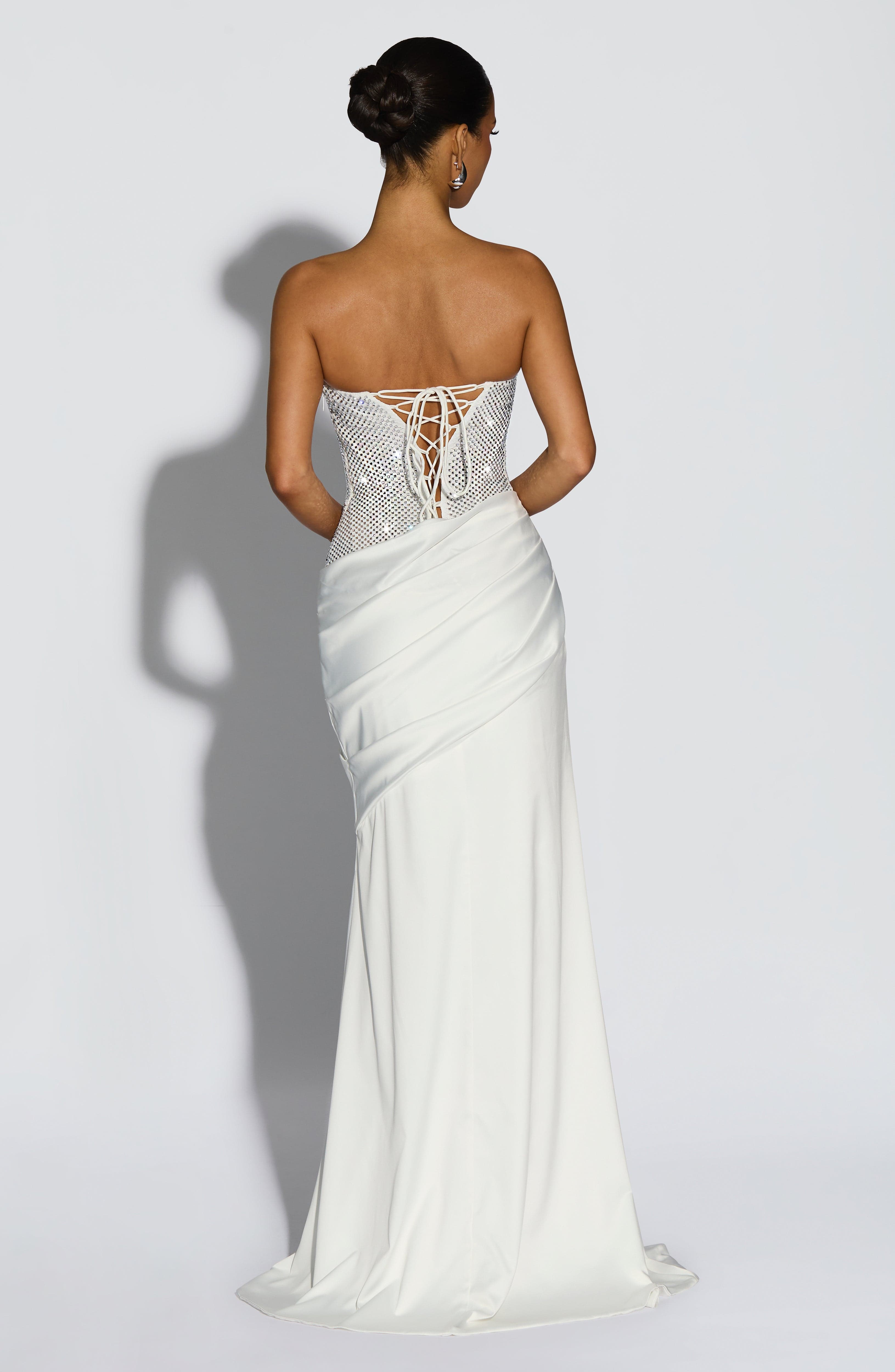 minilena Celestia Maxi Dress Ivory