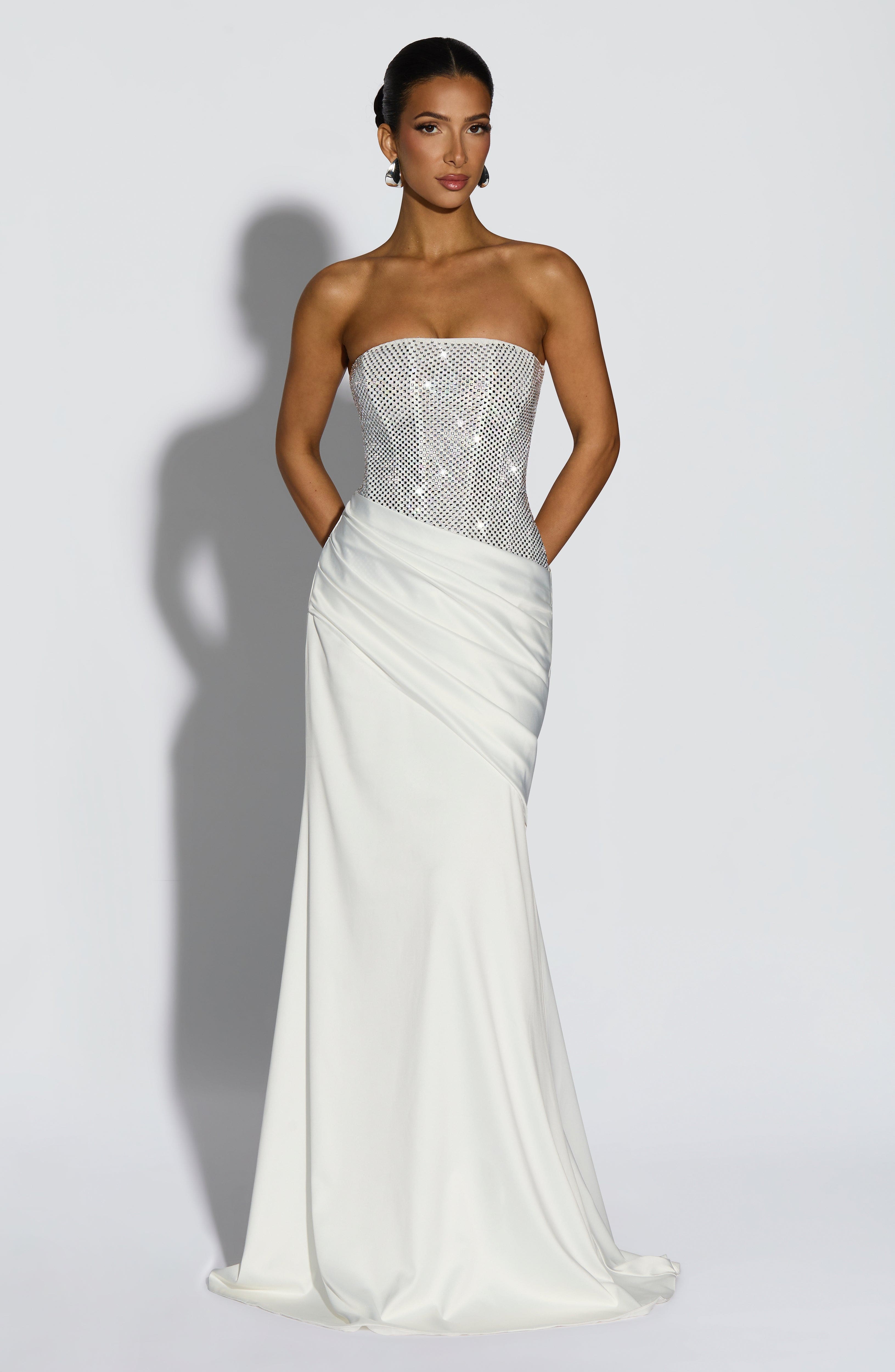 minilena Celestia Maxi Dress Ivory