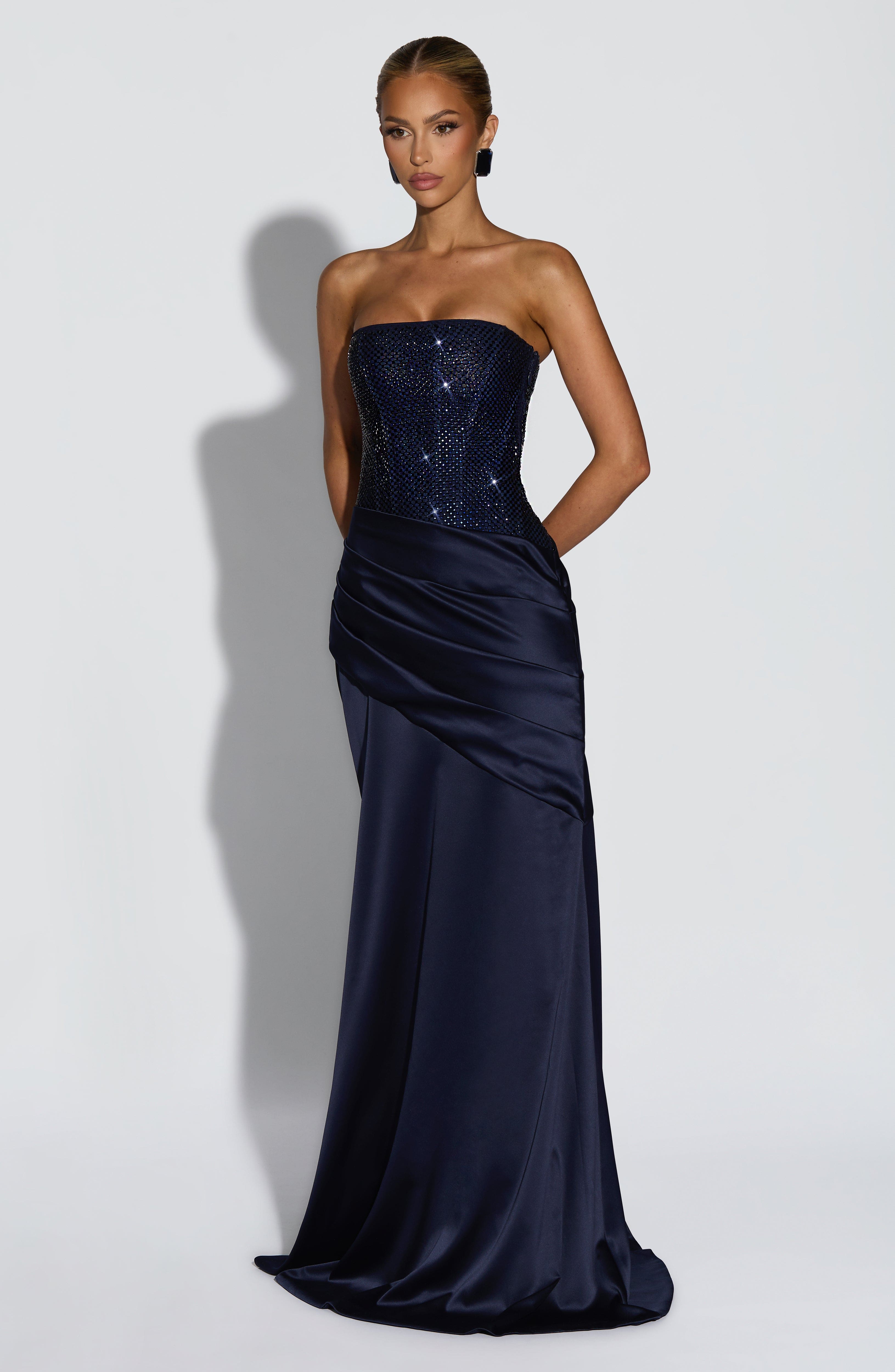 minilena Celestia Maxi Dress Navy