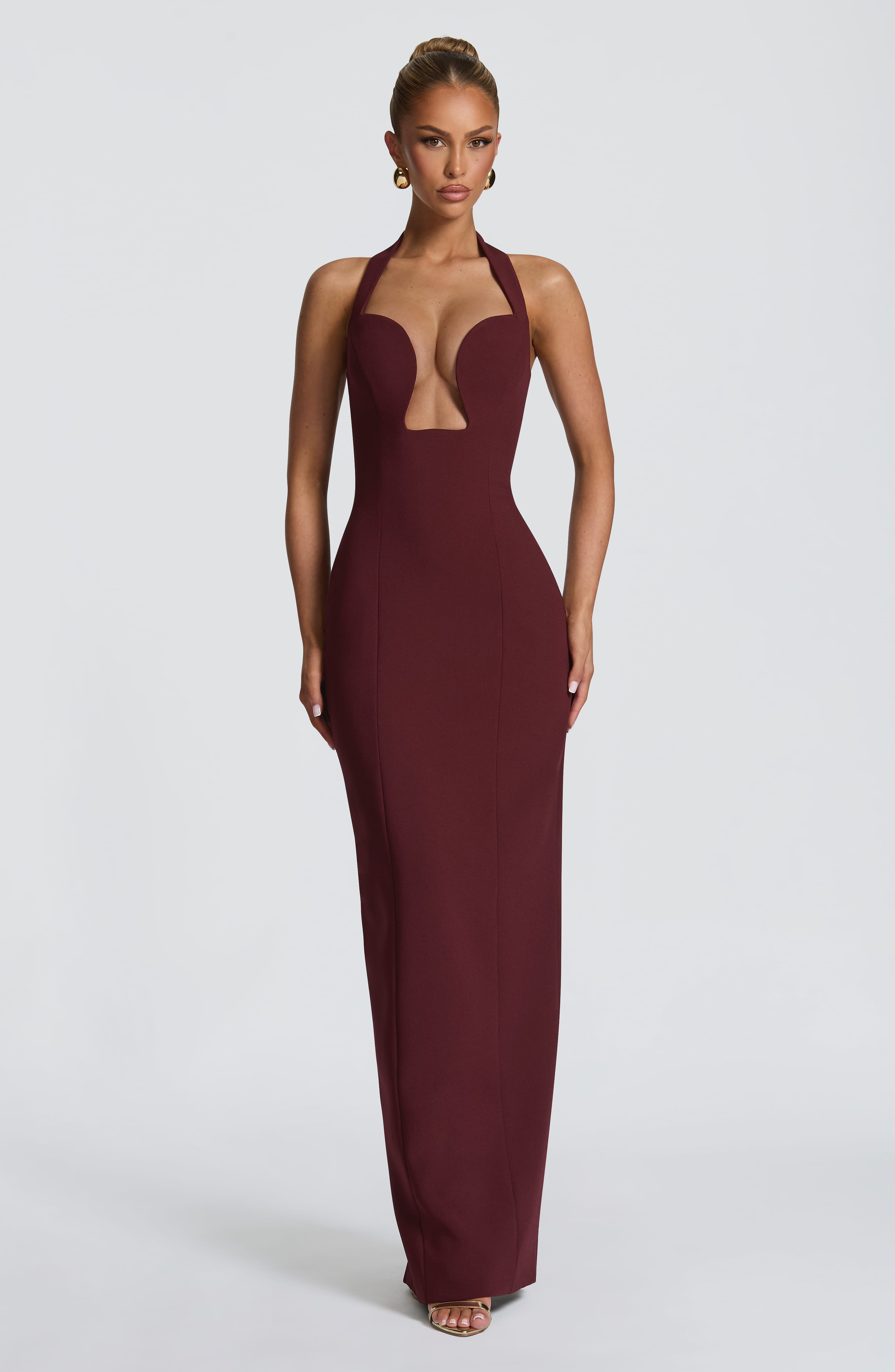 minilena Charlotte Maxi Dress Cherry Lacquer