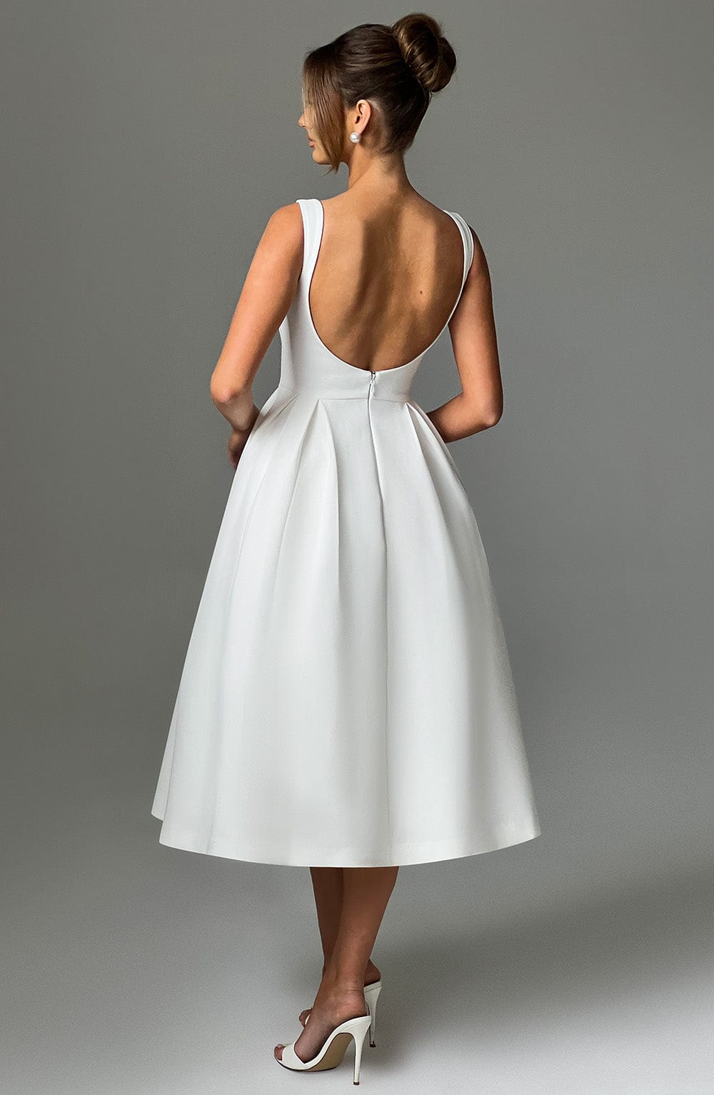 minilena Clarabella Midi Dress Ivory