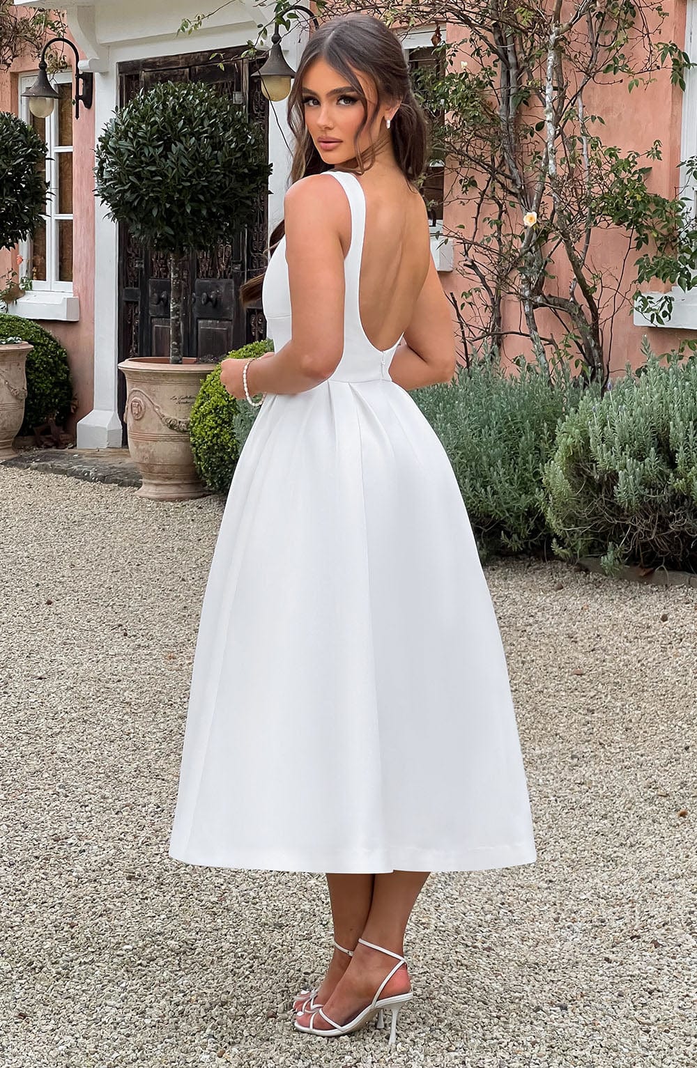 minilena Clarabella Midi Dress Ivory