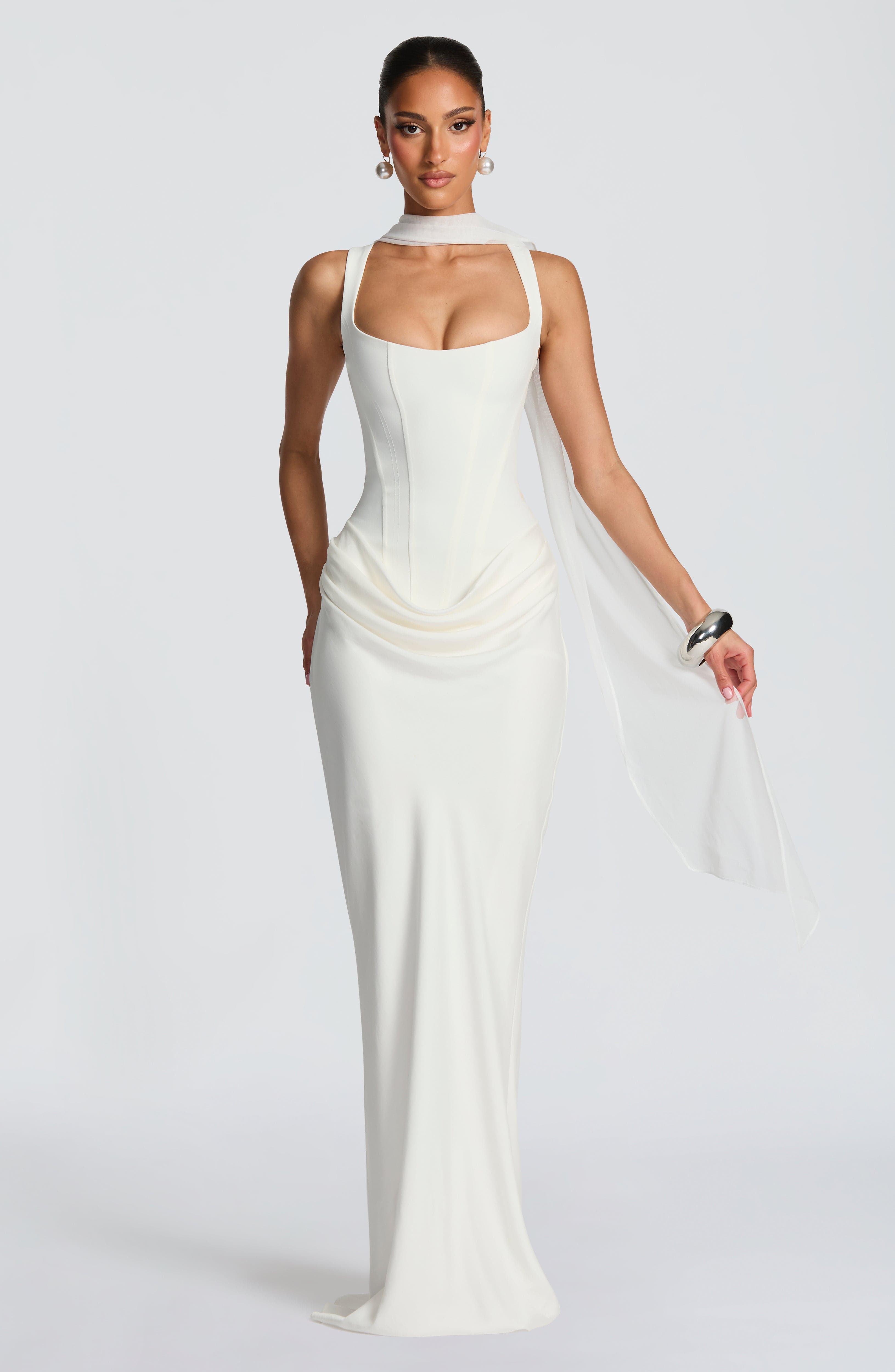 minilena Cornelia Maxi Dress Ivory