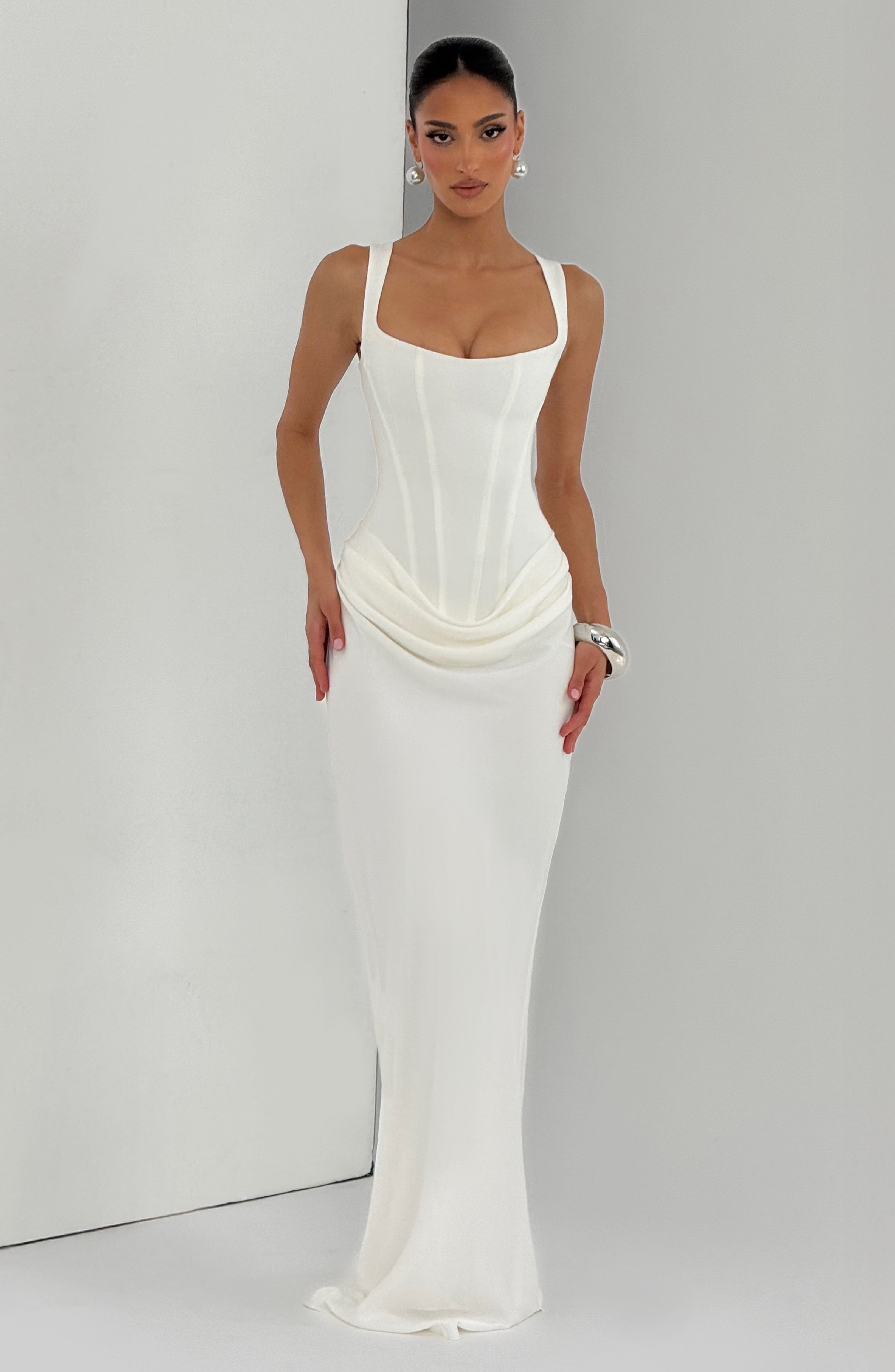 minilena Cornelia Maxi Dress Ivory