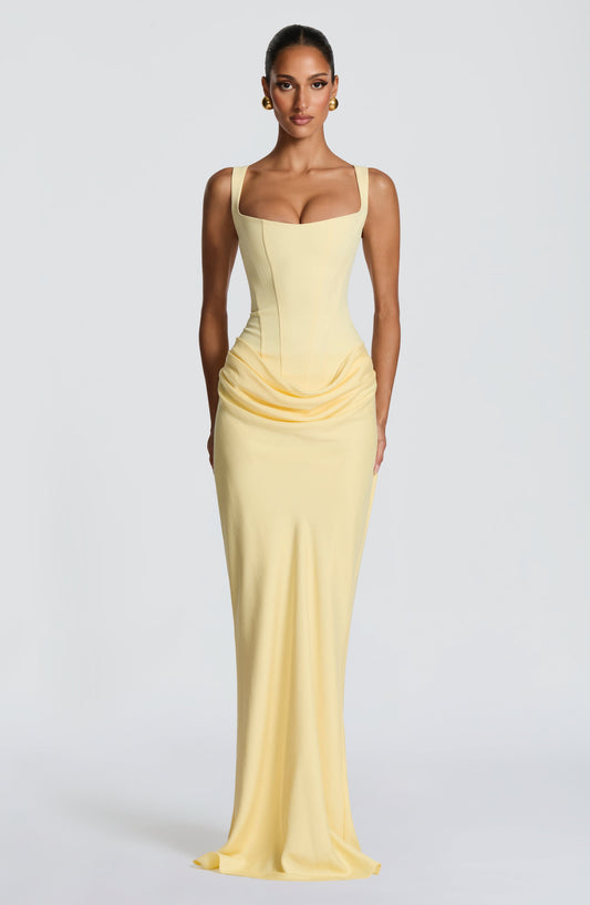 minilena Cornelia Maxi Dress Lemon