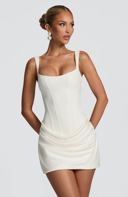 minilena Cornelia Mini Dress Ivory