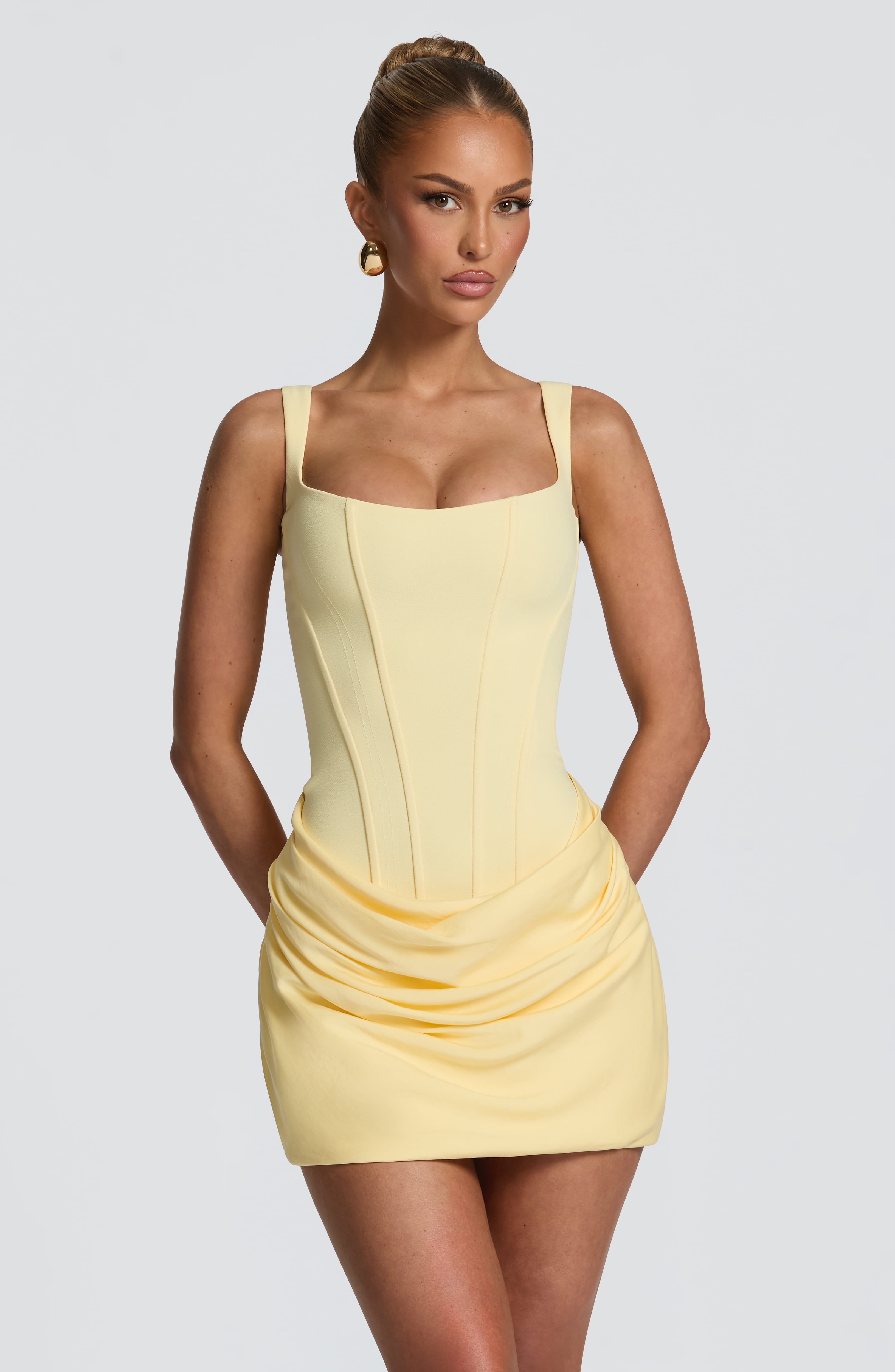 minilena Cornelia Mini Dress Lemon